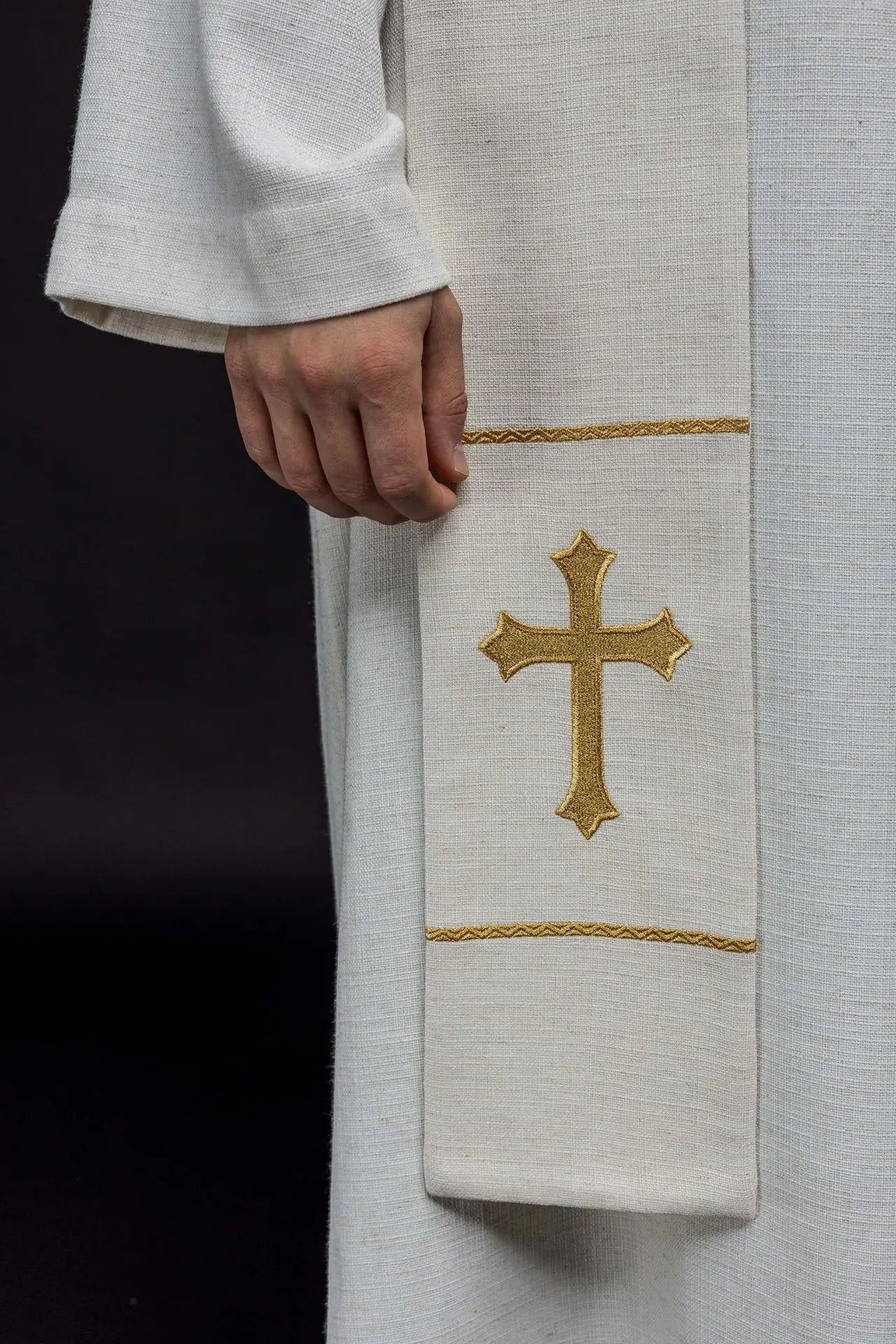 Stuła haftowana z wizerunkiem Padre Pio
