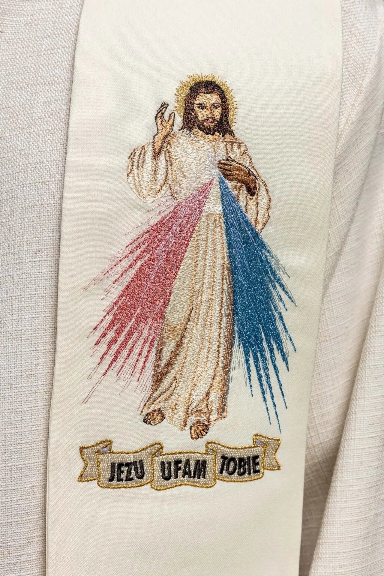 Ksiądz ukradł Jezu Miłosierny, Jezu ufam Tobie ecru