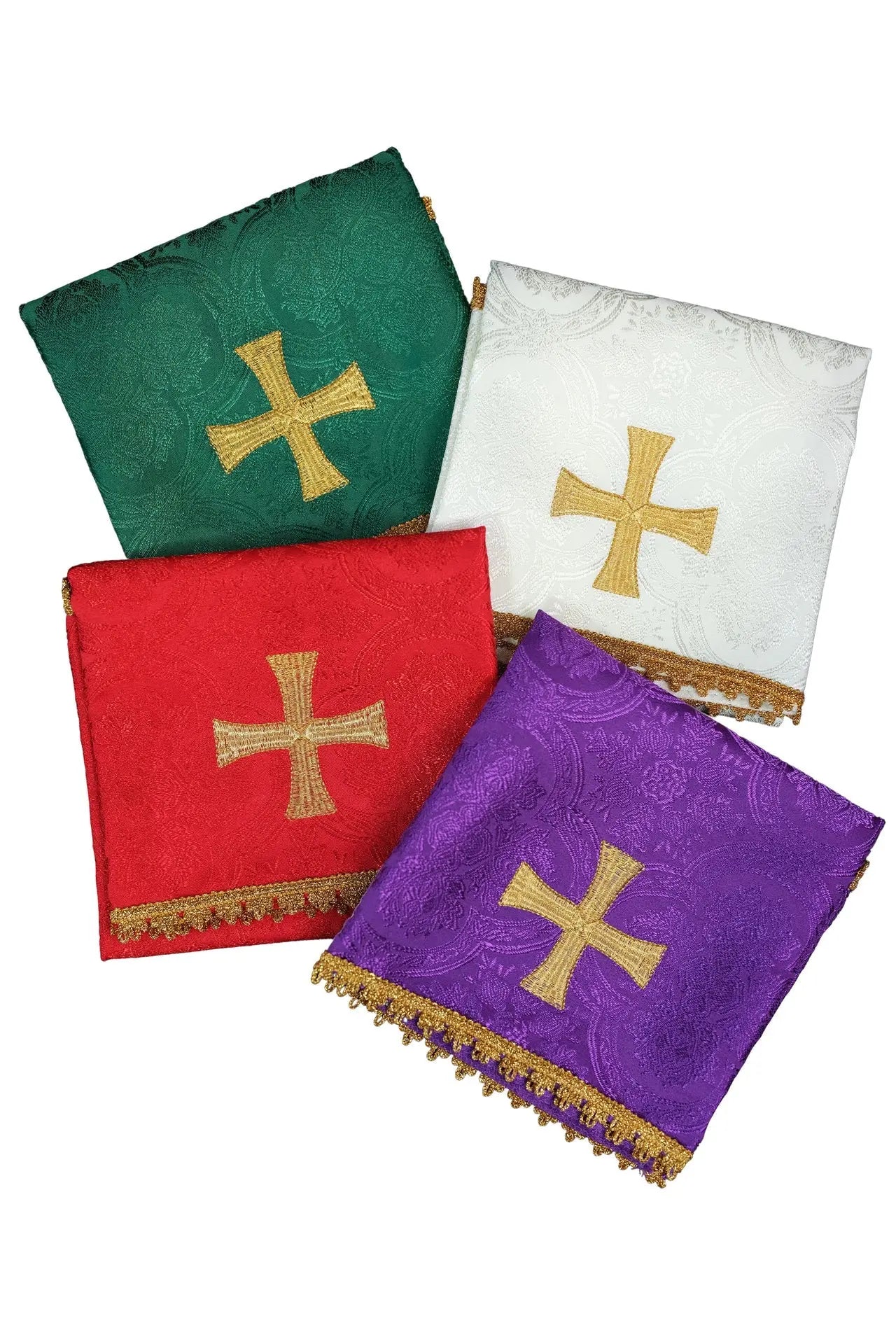 Zestaw welonów kielichowych w czterech kolorach liturgicznych