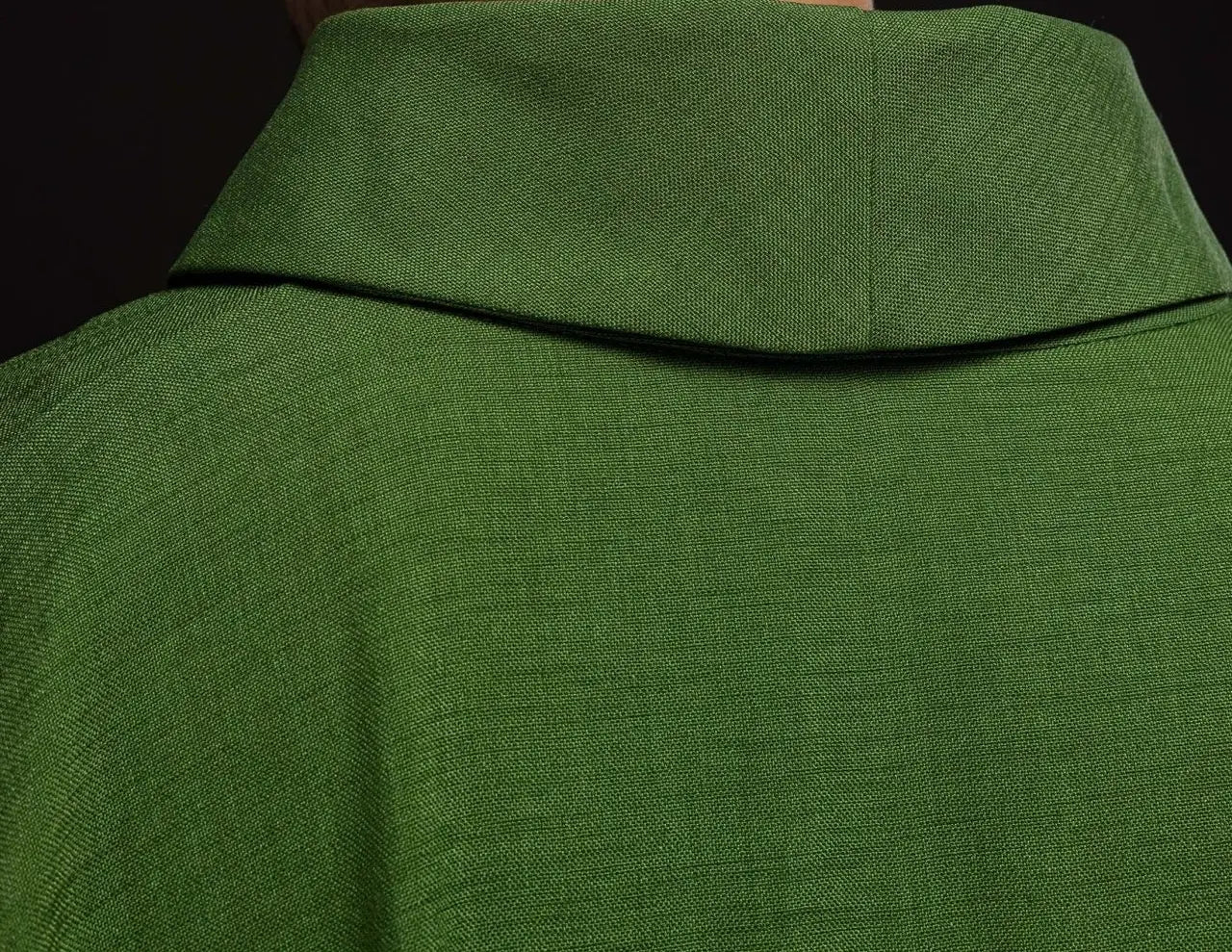 Green chasuble with embroidery of the Cross
