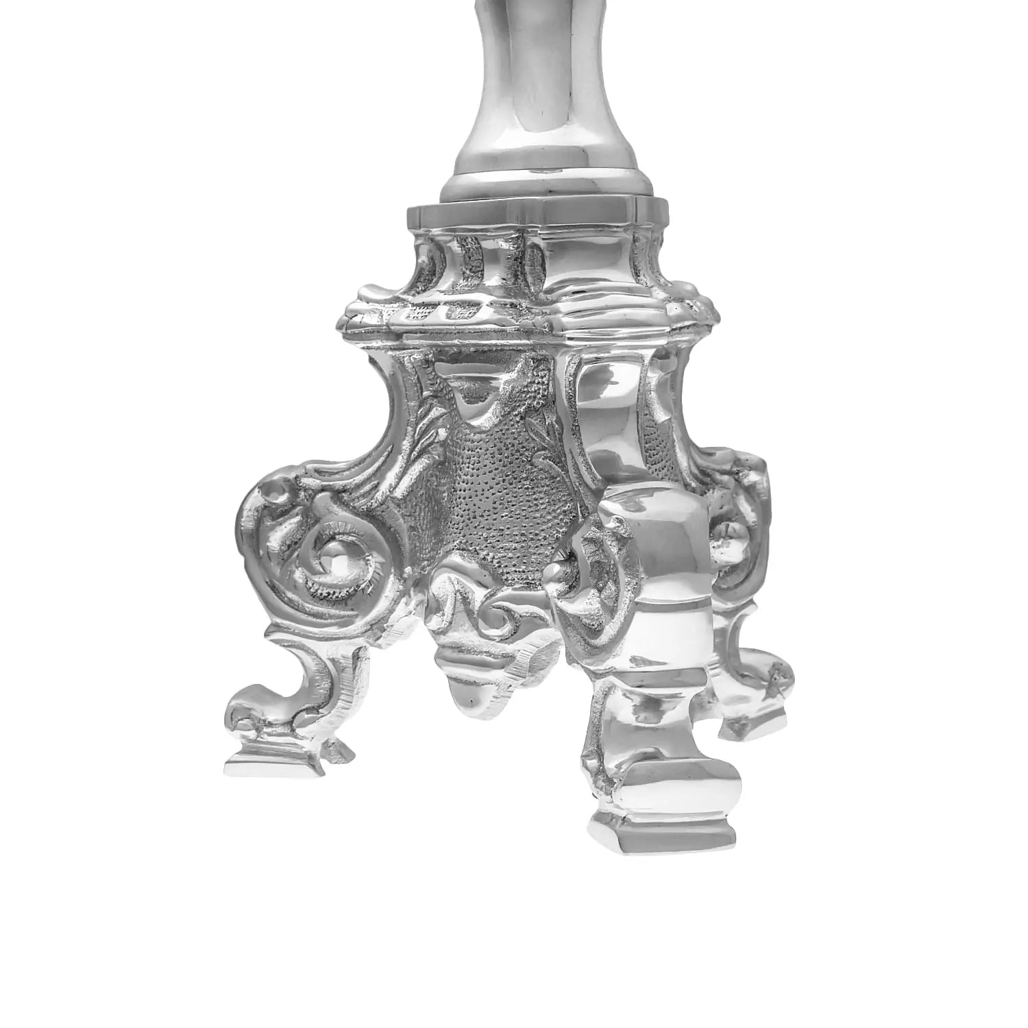 Nickel-Plated Brass Candlestick – 60 cm
