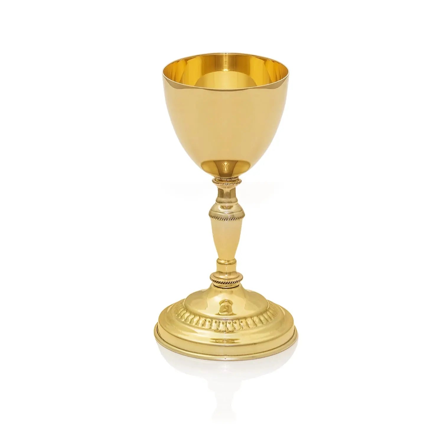 Kielich mosiężny pozłacany