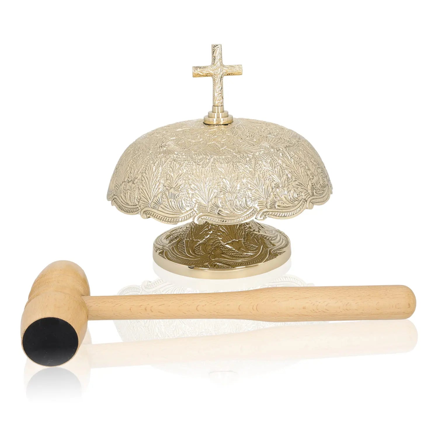 Brass Liturgical Gong with Wooden Mallet