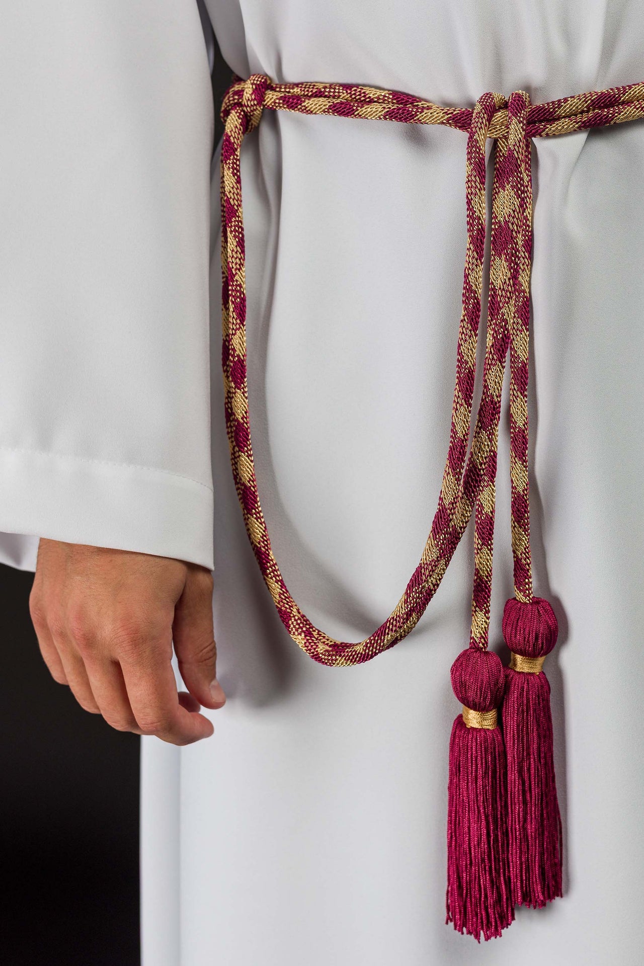 Cingulum liturgiczne czerwono-złote premium