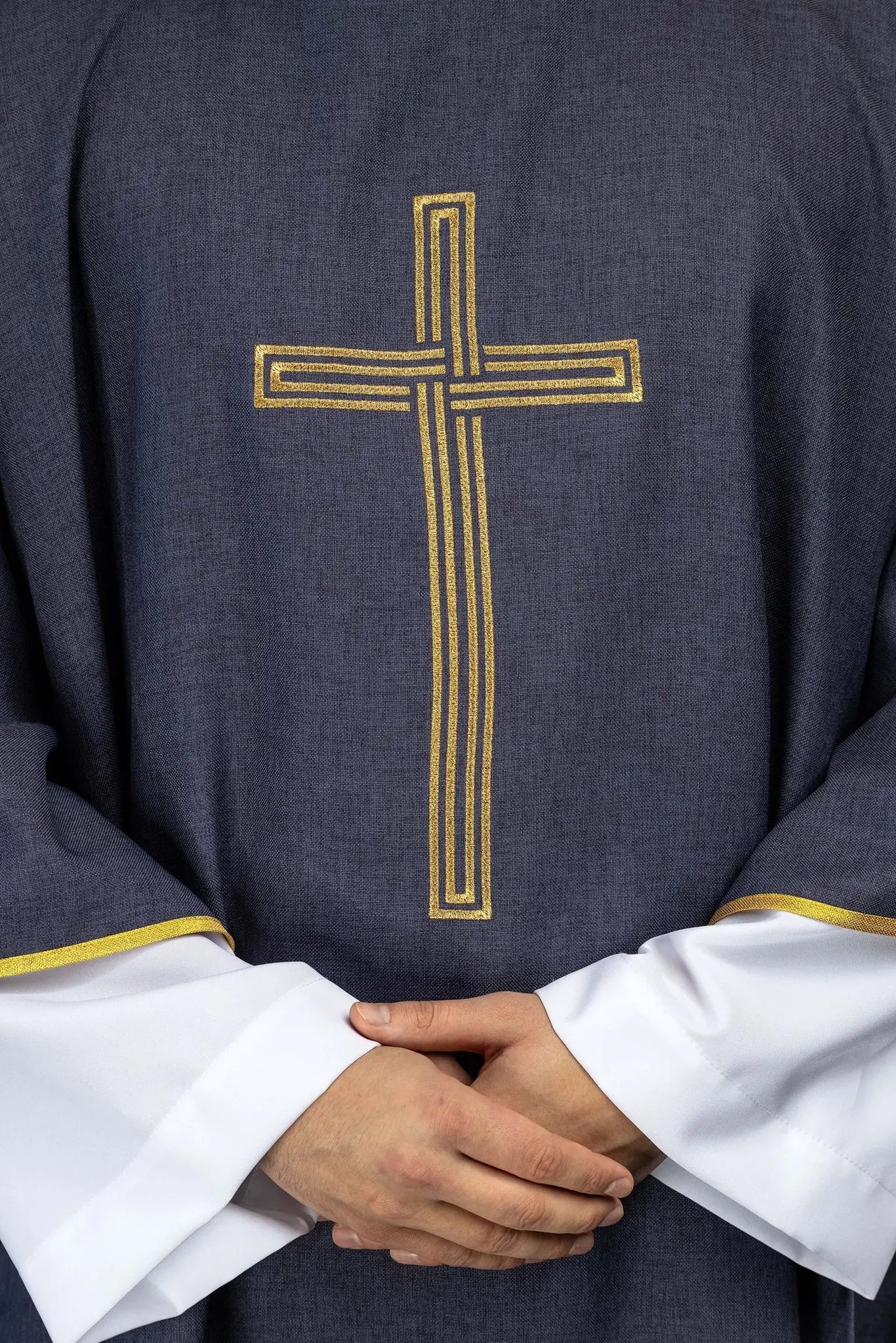 Purple Dalmatic with Gold Cross Embroidery