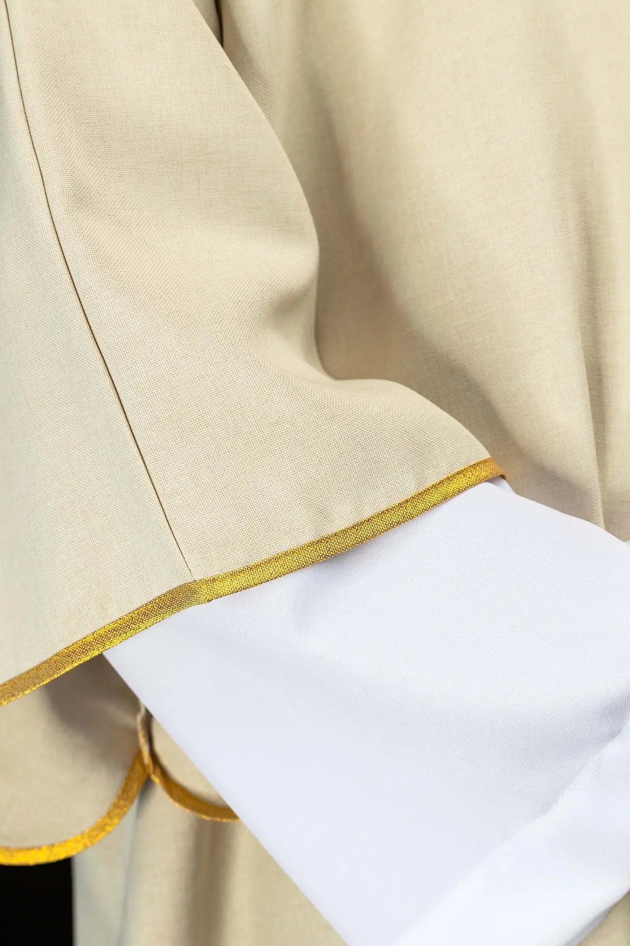 Ecru Dalmatic with Gold Cross Embroidery