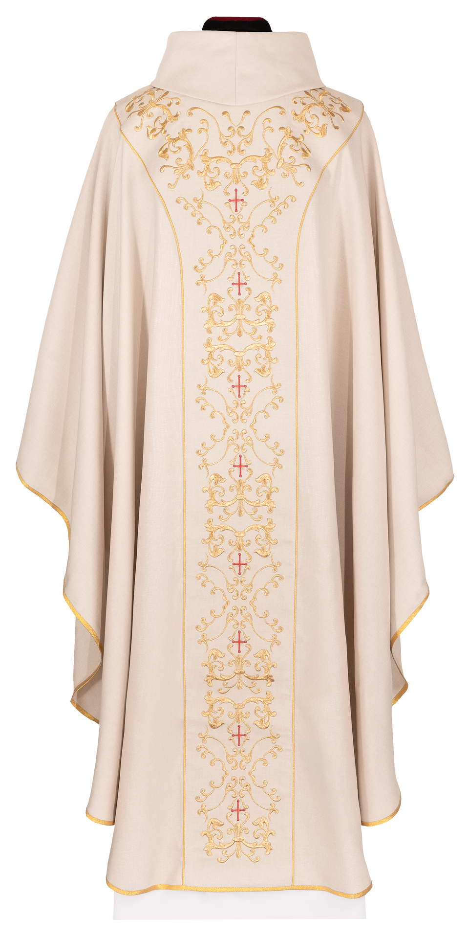 Ornat haftowany ecru z wizerunkiem Jezusa Miłosiernego - ORNATY.PL