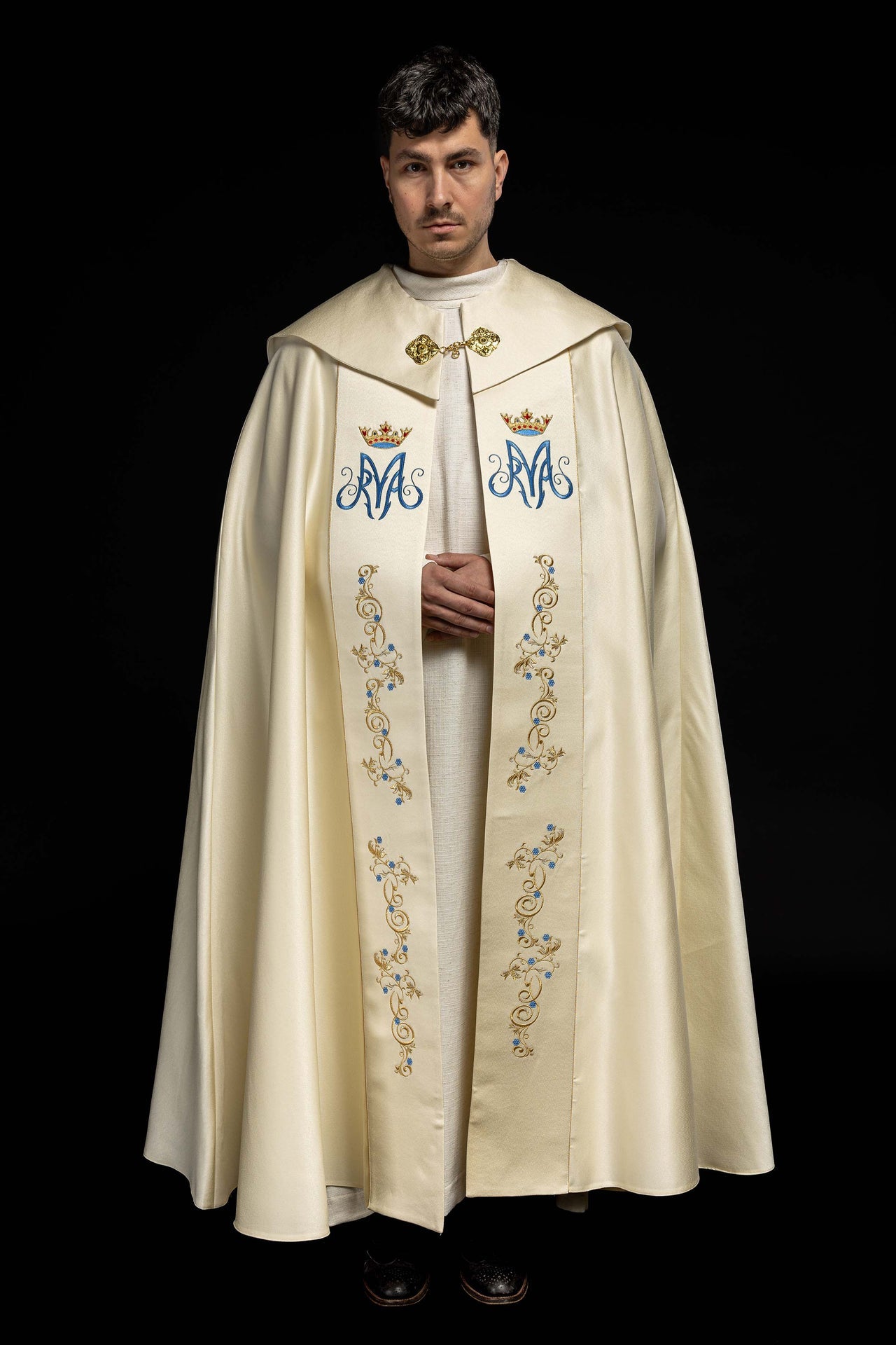 Kapa haftowana Maryjna Ecru - ORNATY.PL