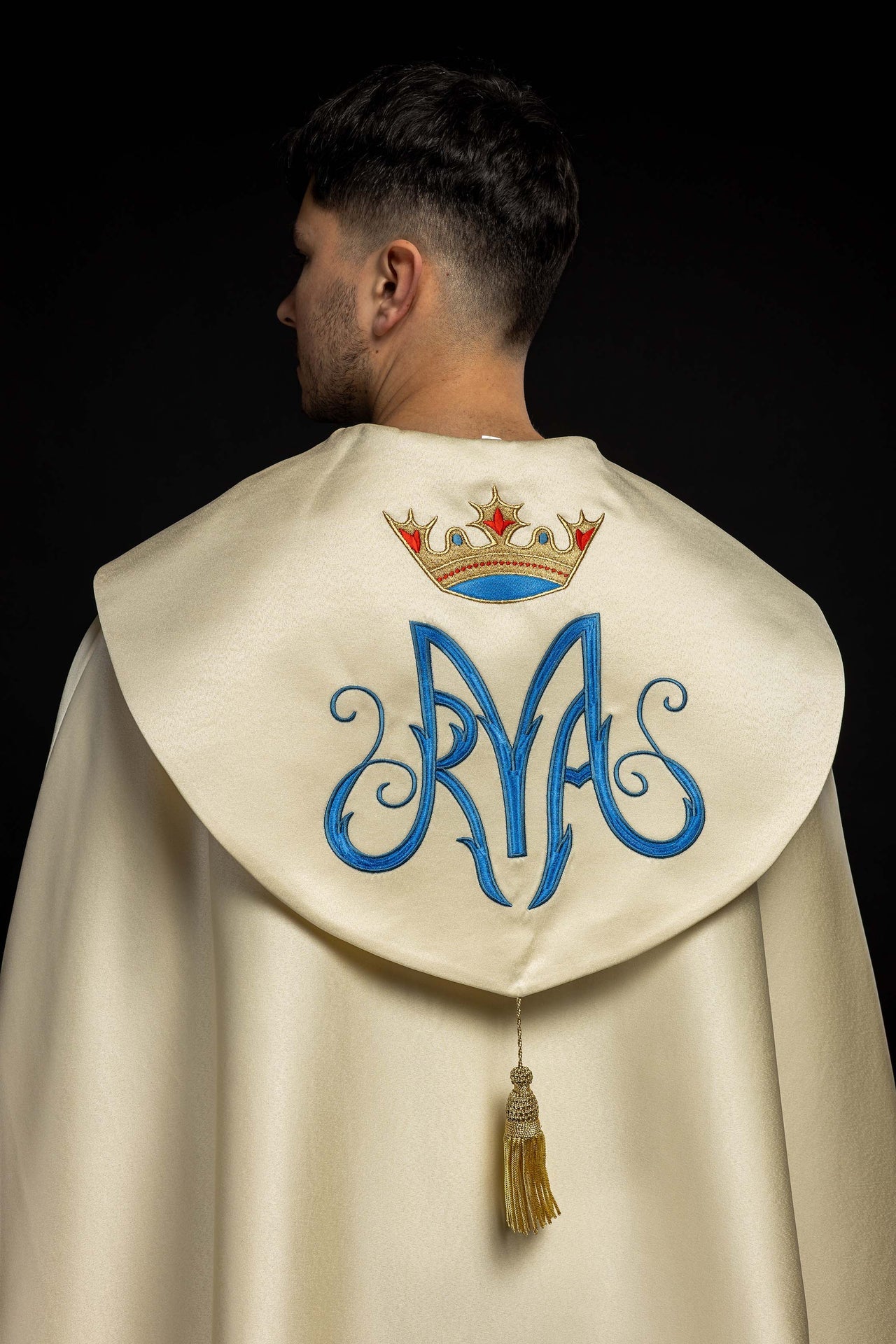 Kapa haftowana Maryjna Ecru - ORNATY.PL