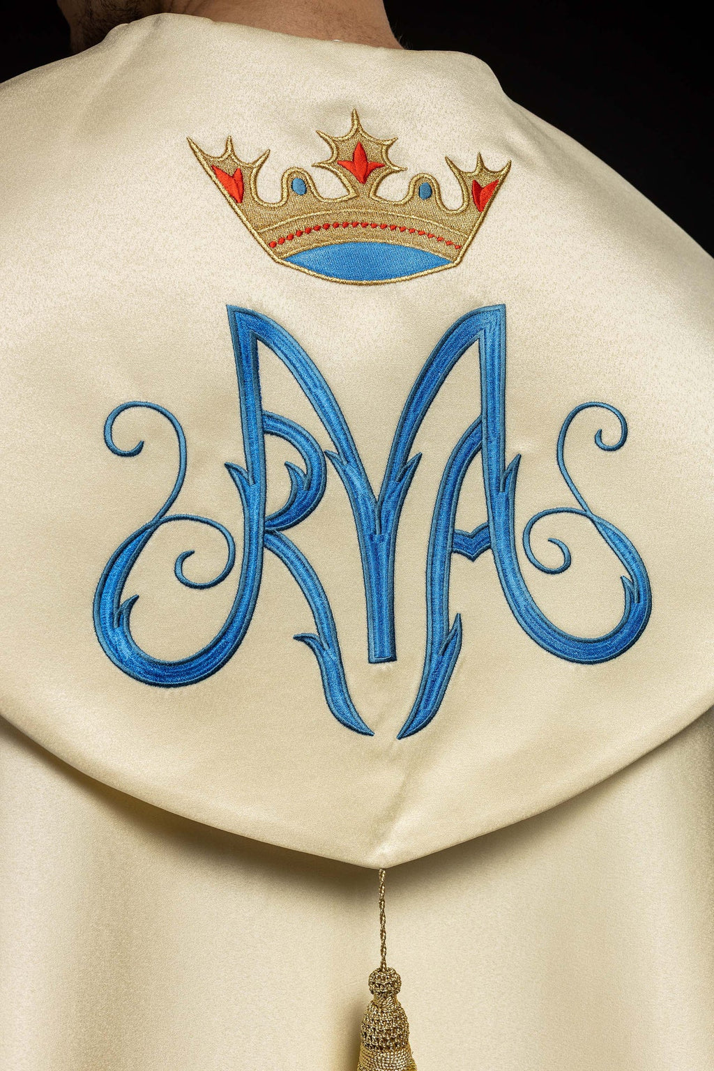 Kapa haftowana Maryjna Ecru - ORNATY.PL