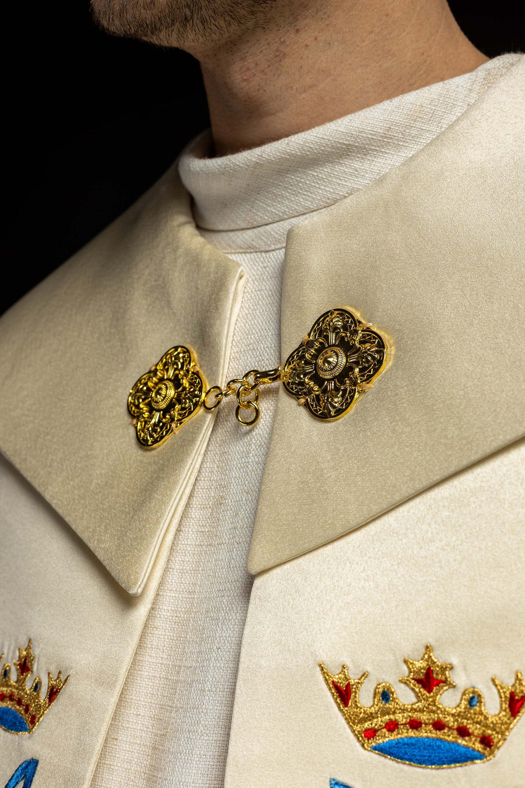 Kapa haftowana Maryjna Ecru - ORNATY.PL