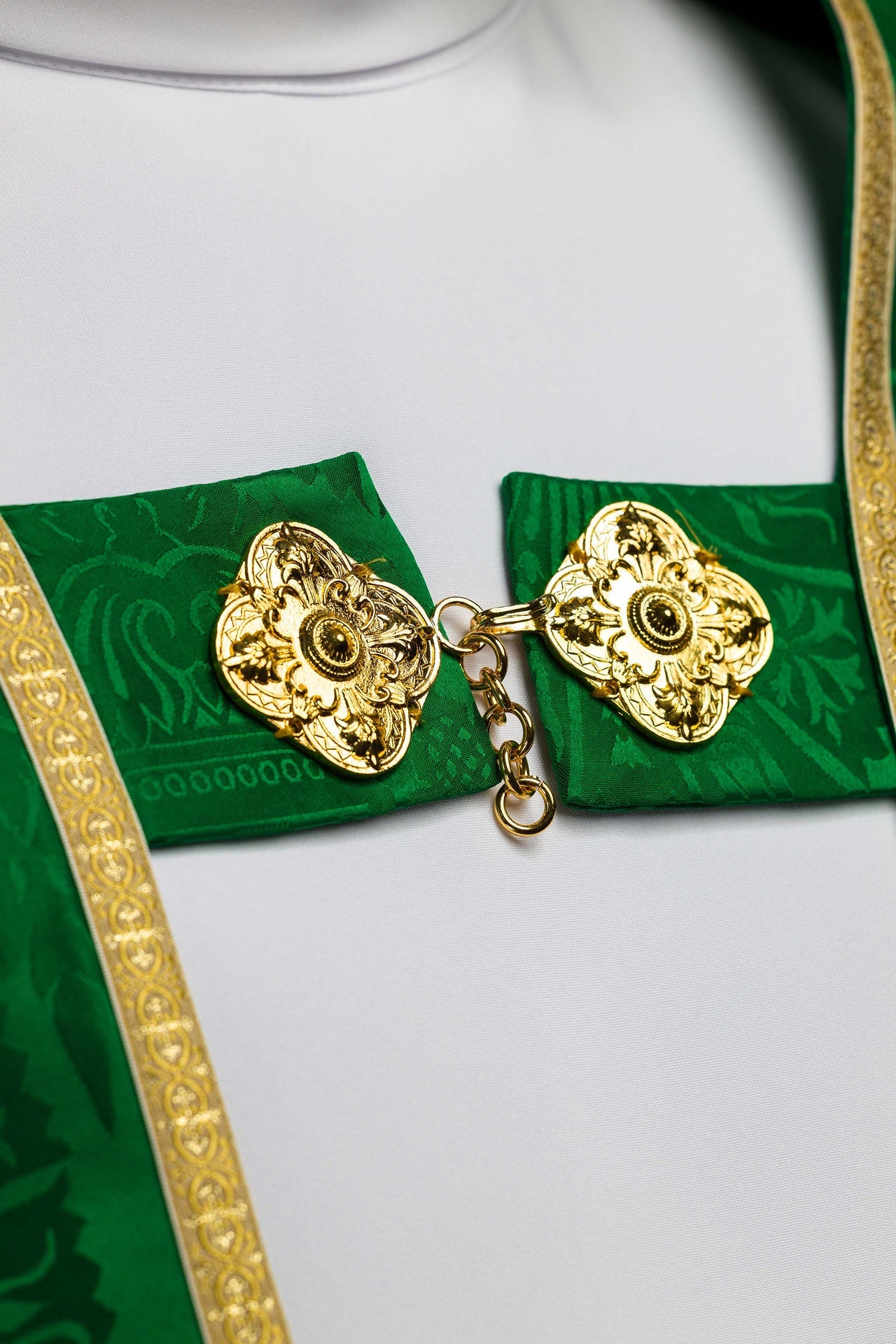 Żakardowa kapa rzymska gładka Zielona