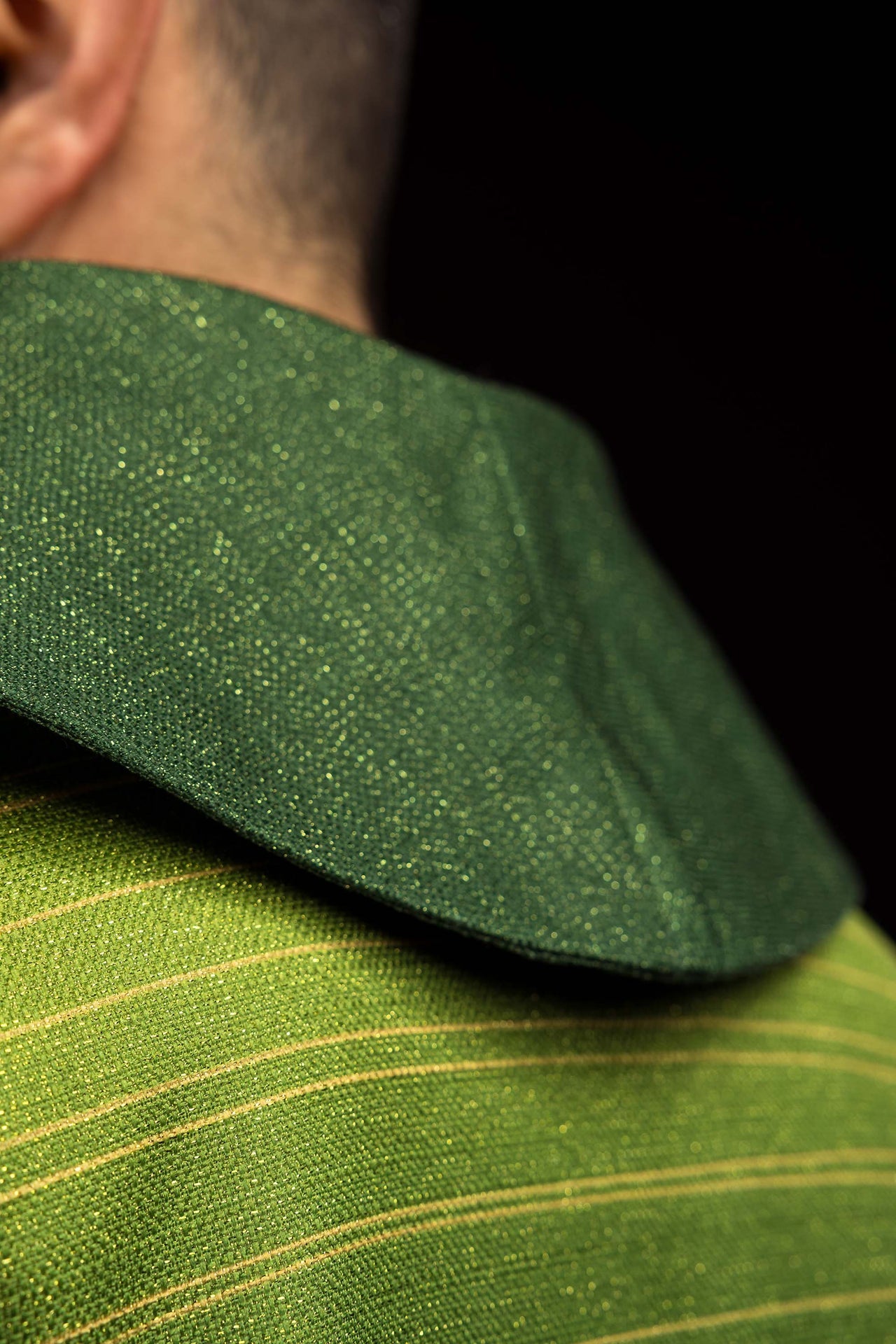 Ornat drukowany z Krzyżem Jerozolimskim zielony