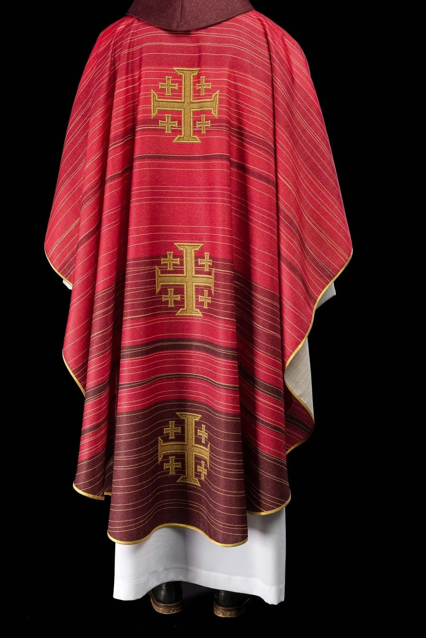 Printed Chasuble with Jerusalem Cross Red