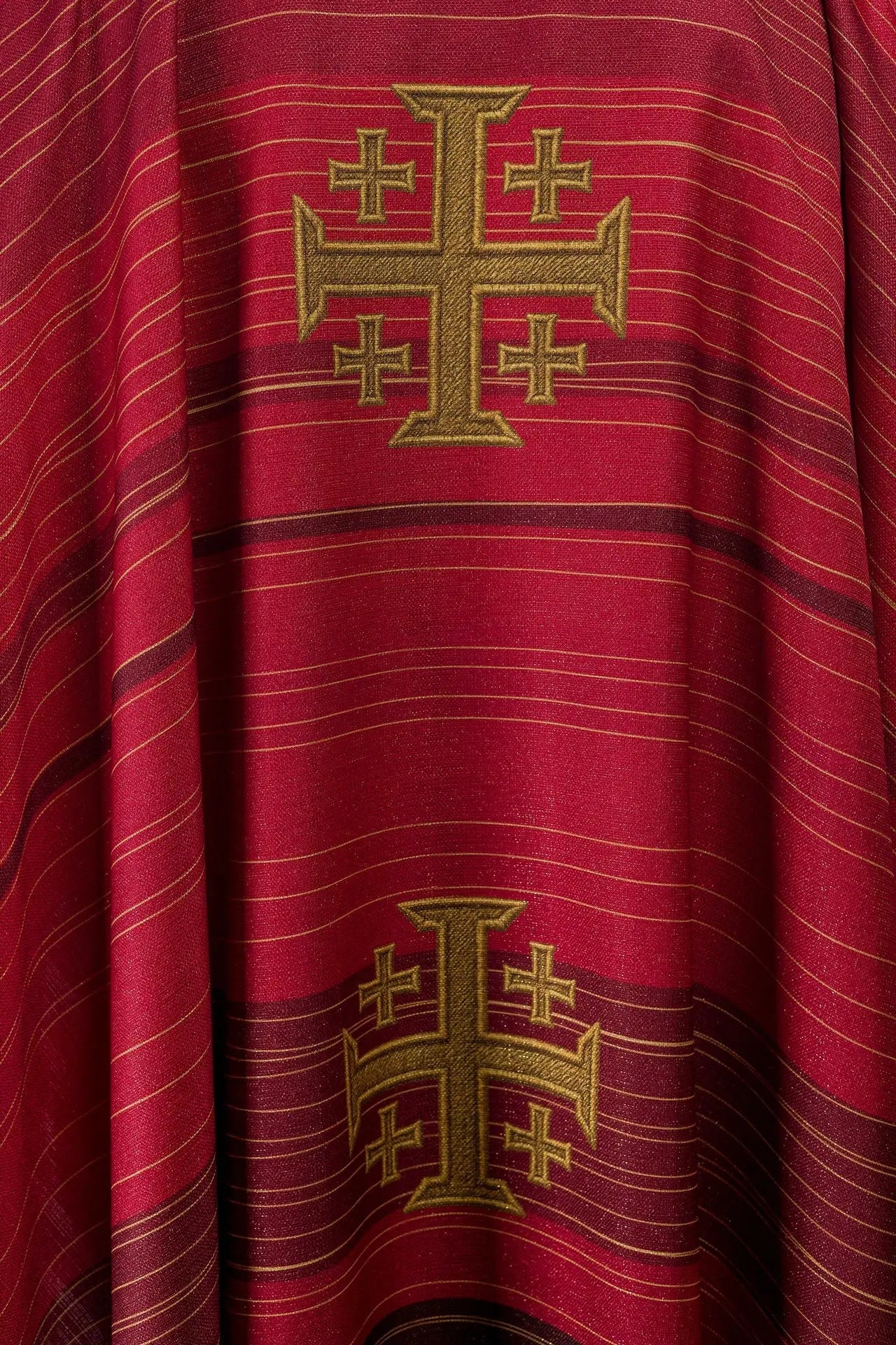 Printed Chasuble with Jerusalem Cross Red