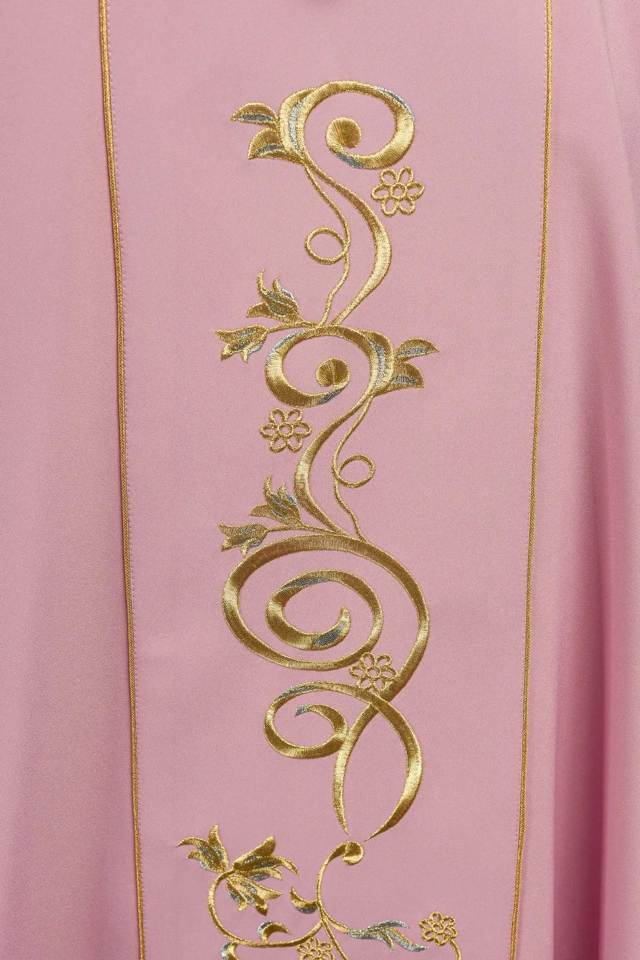 Pink IHS embroidered chasuble