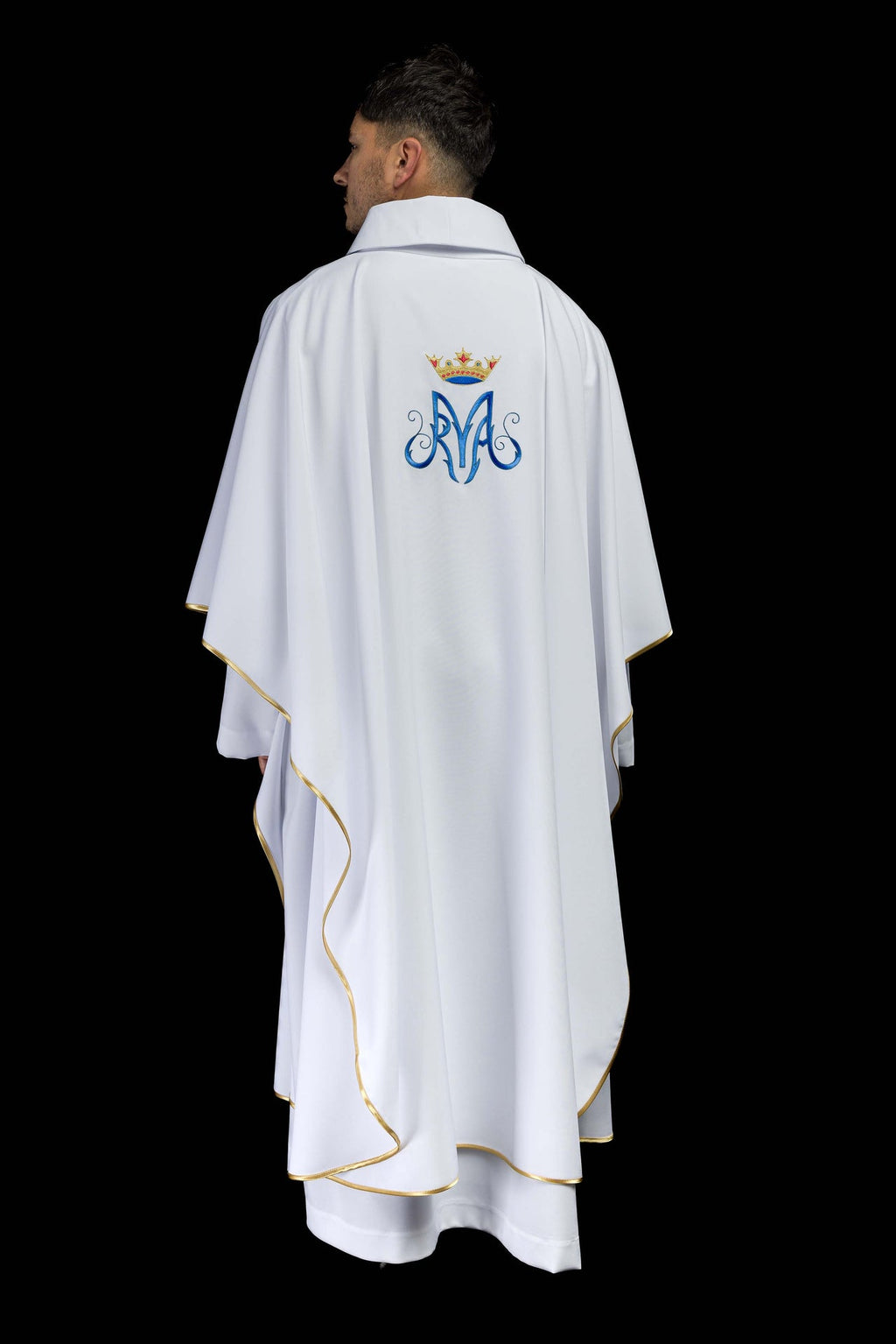 Biały ornat liturgiczny maryjny - ORNATY.PL