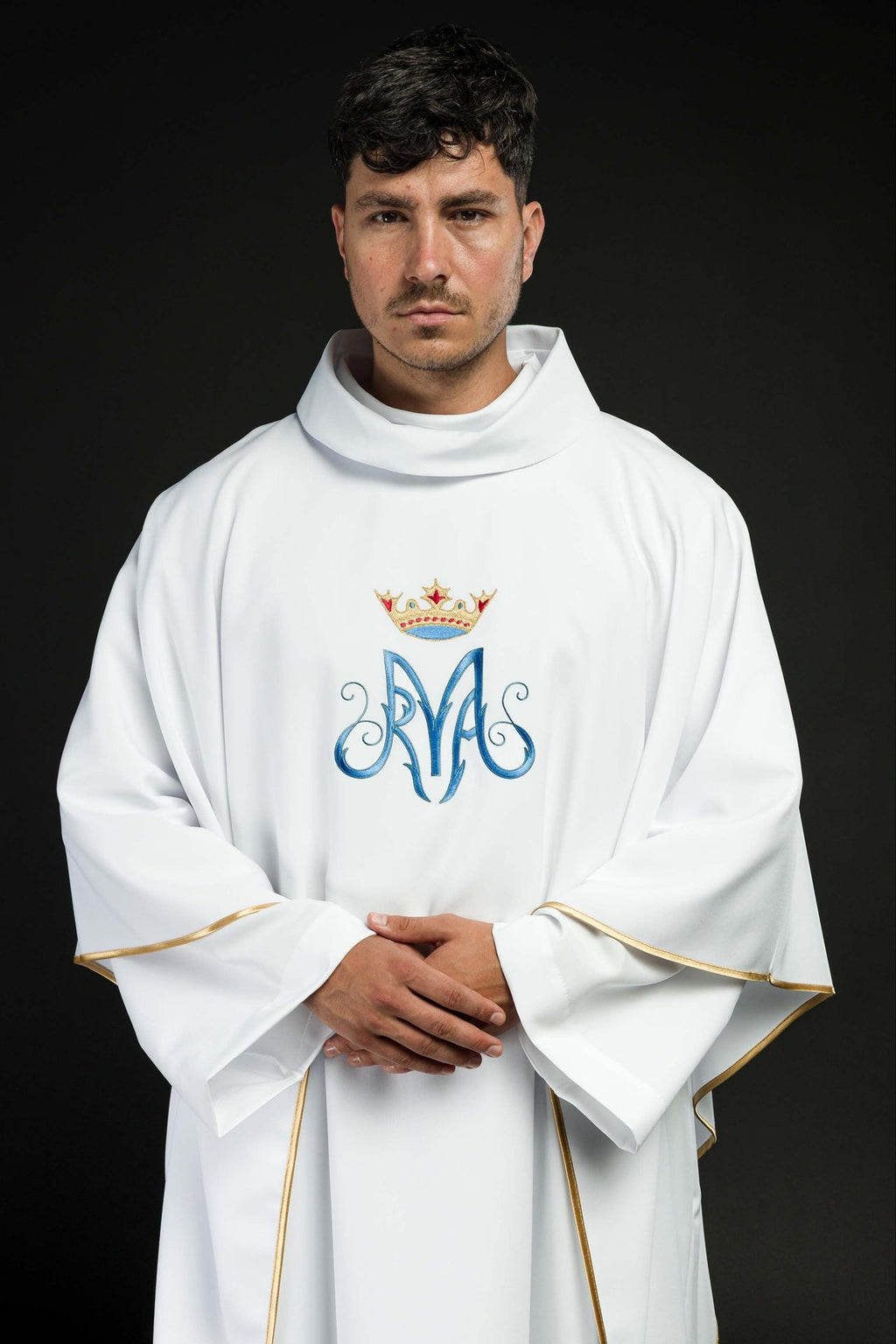 Biały ornat liturgiczny maryjny - ORNATY.PL