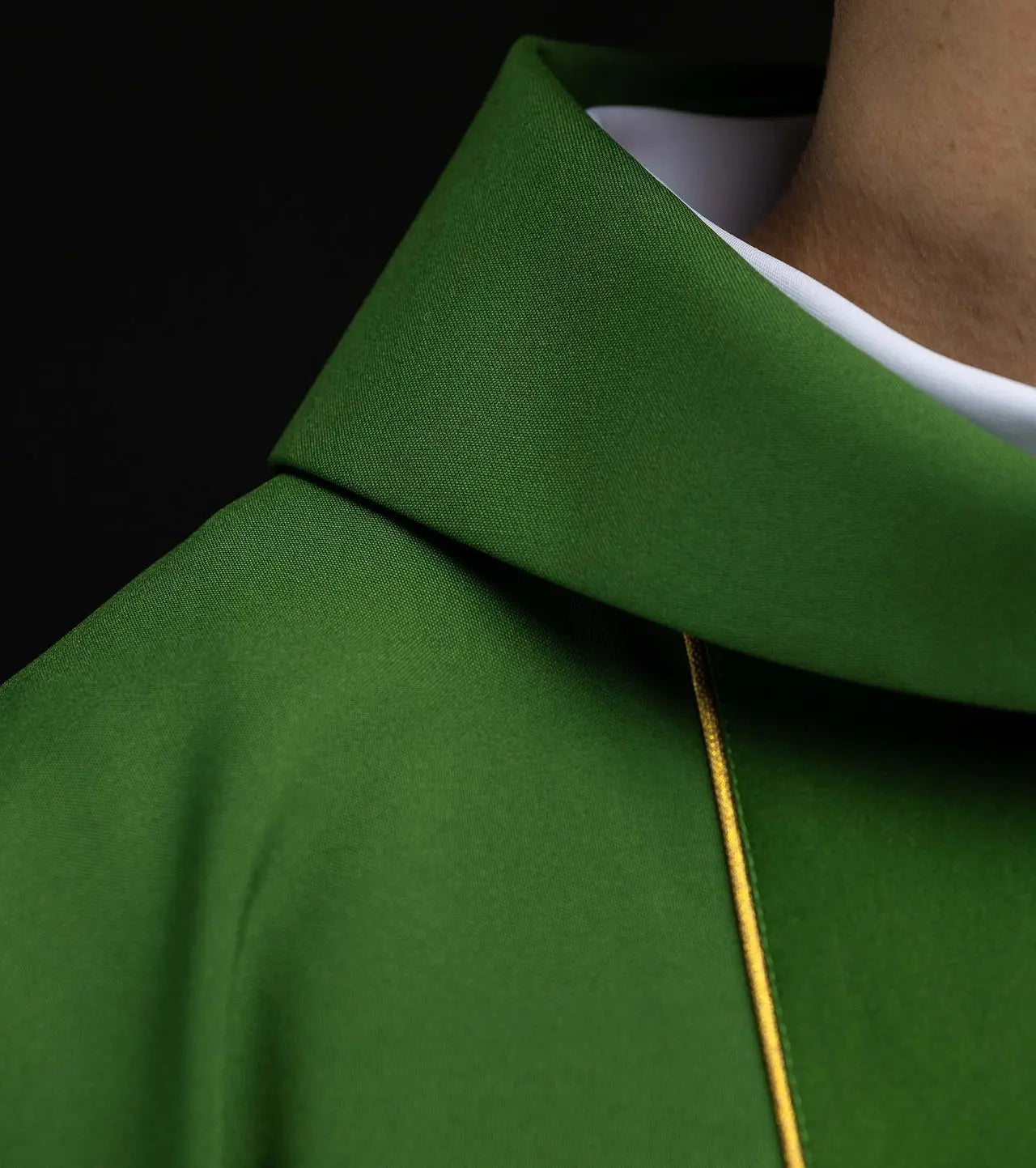 Green Chasuble with Embroidered Eucharistic Orphrey