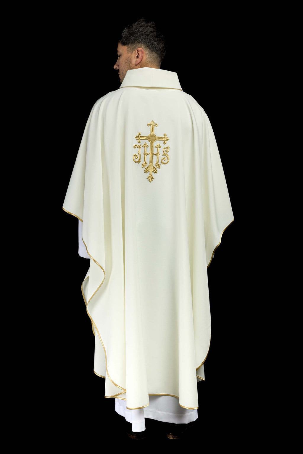 Ornat haftowany krzyża ecru - ORNATY.PL