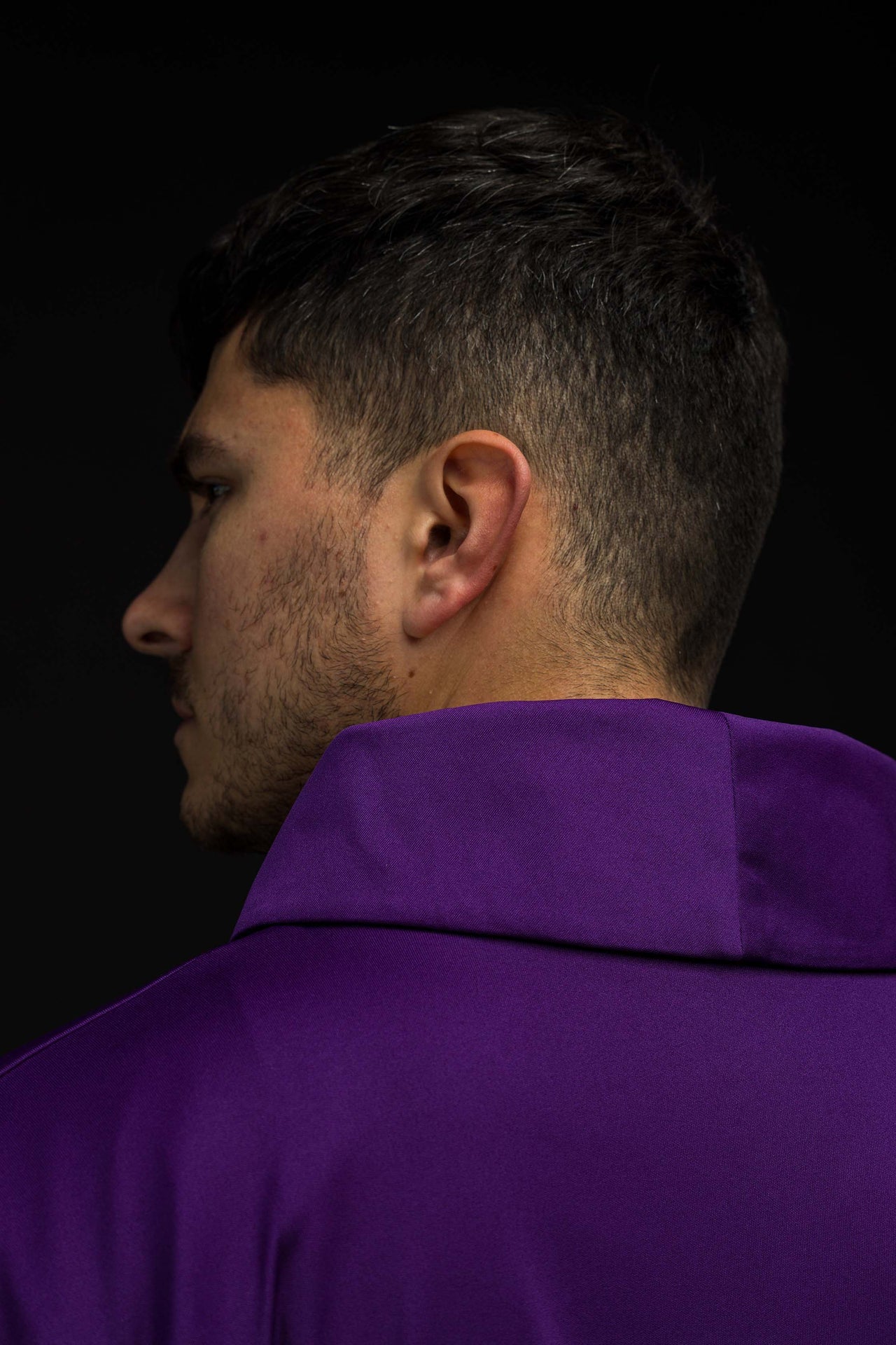 Ornat haftowany Krzyż fioletowy lekka dzianina SACROLITE - ORNATY.PL