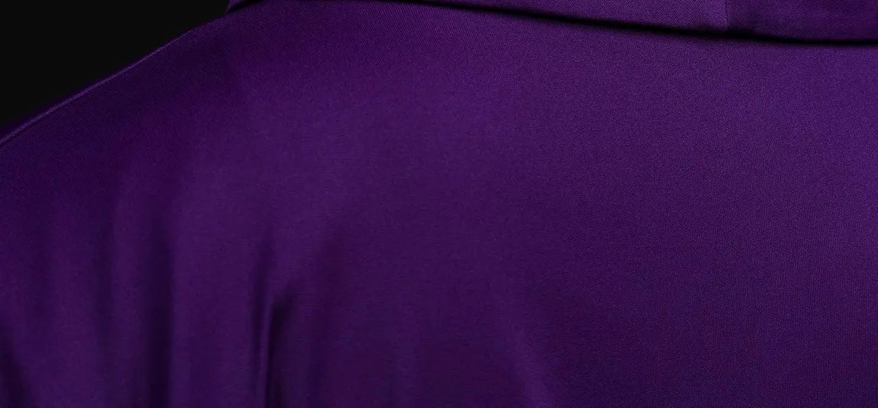 Chasuble embroidered Cross purple lightweight knitted SACROLITE