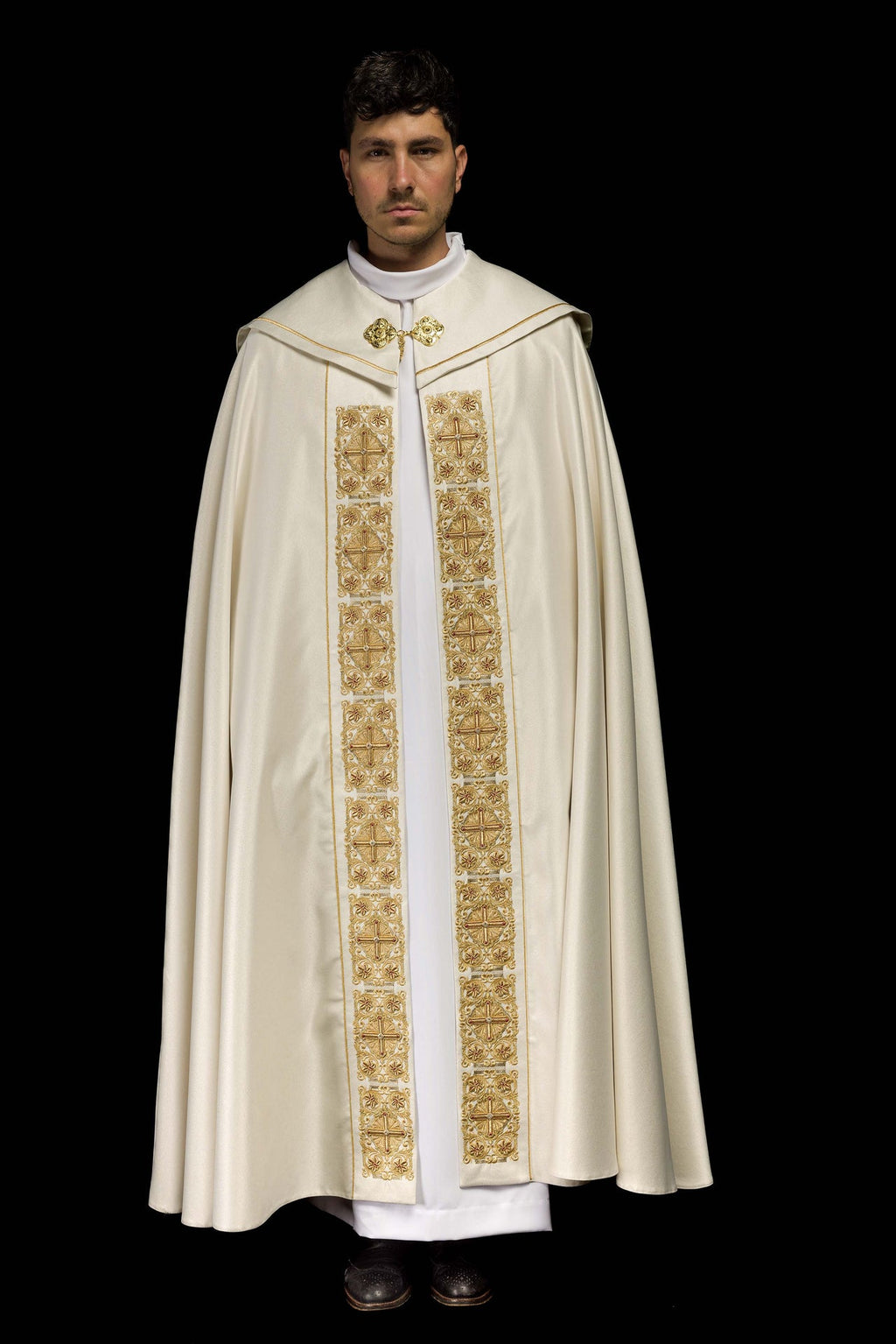 Kapa liturgiczna z bogato zdobionym pasem 150 cm - ORNATY.PL