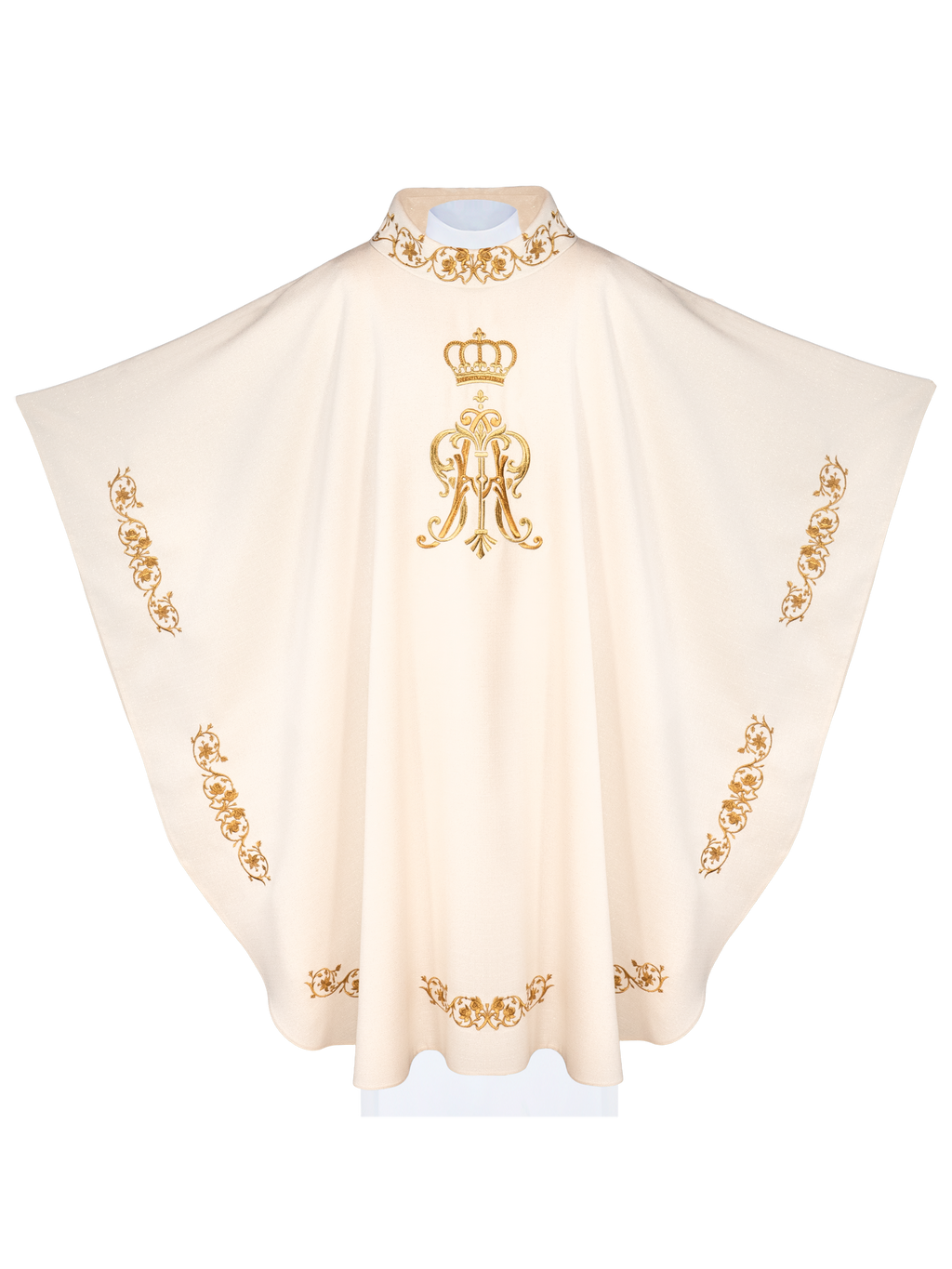 Ornat liturgiczny z haftowanym herbem Maryjnym i Koroną - ORNATY.PL