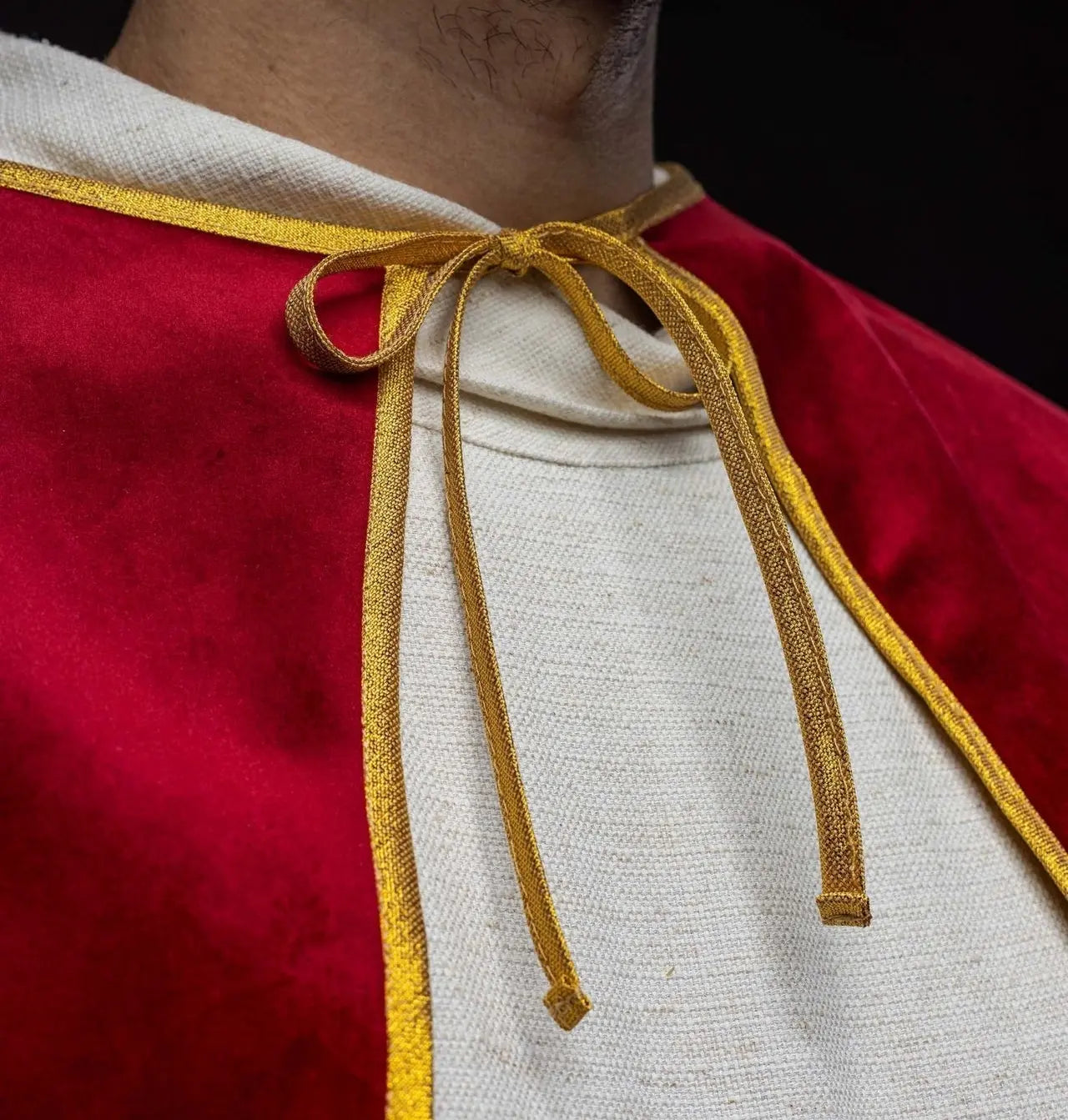 Velvet Red Altar Server Cape with Tie Closure