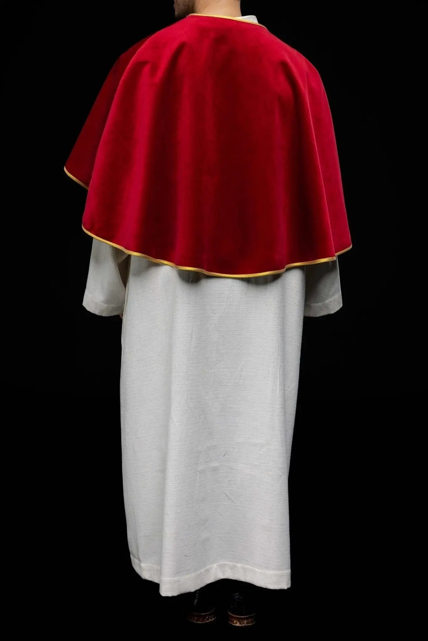 Velvet Red Altar Server Cape with Tie Closure