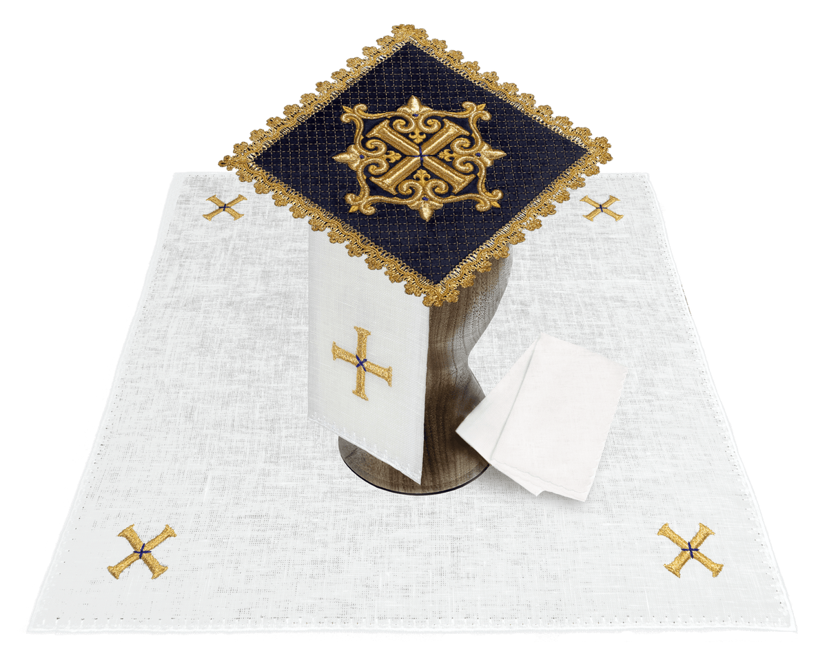 Bielizna kielichowa haftowana aksamit fioletowy