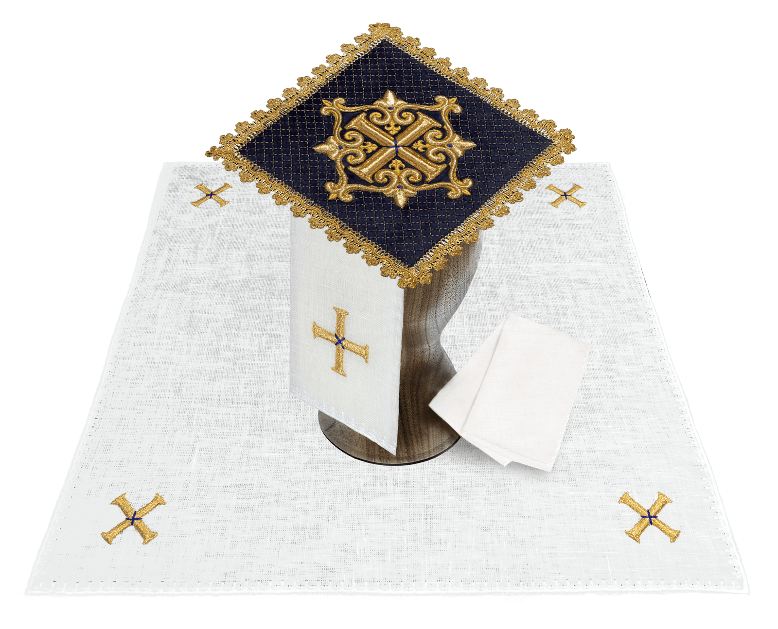 Bielizna kielichowa haftowana aksamit fioletowy