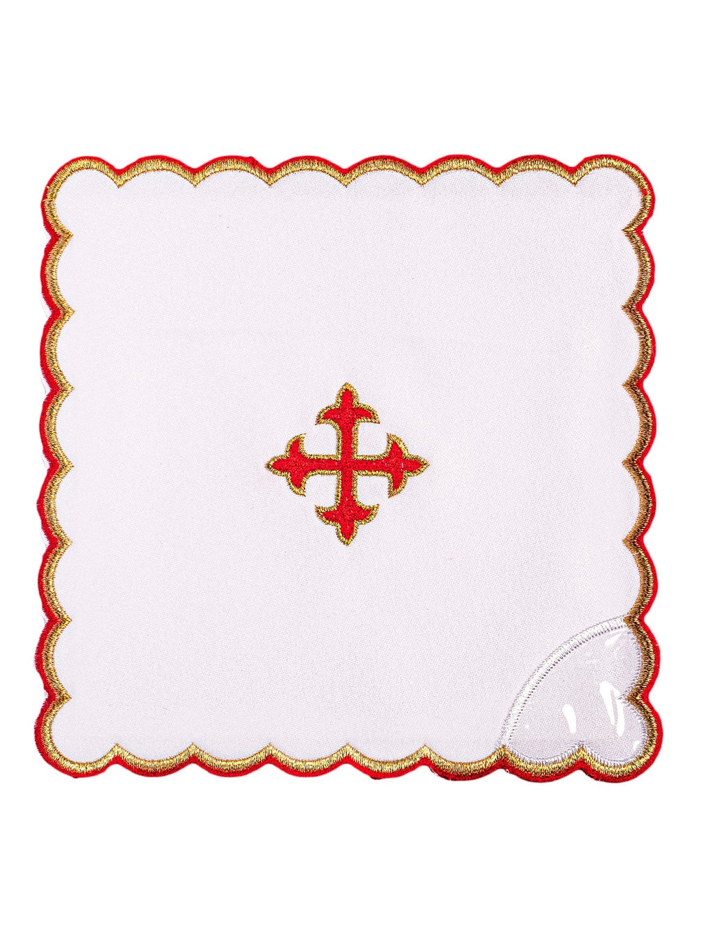 Bielizna kielichowa z czerwonym haftem