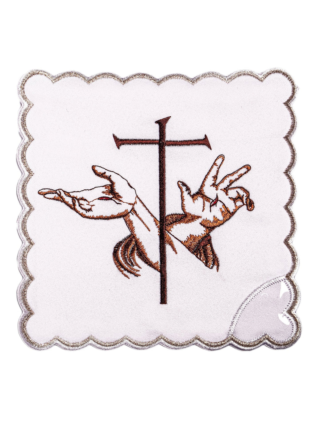 Bielizna kielichowa z franciszkańskim symbolem