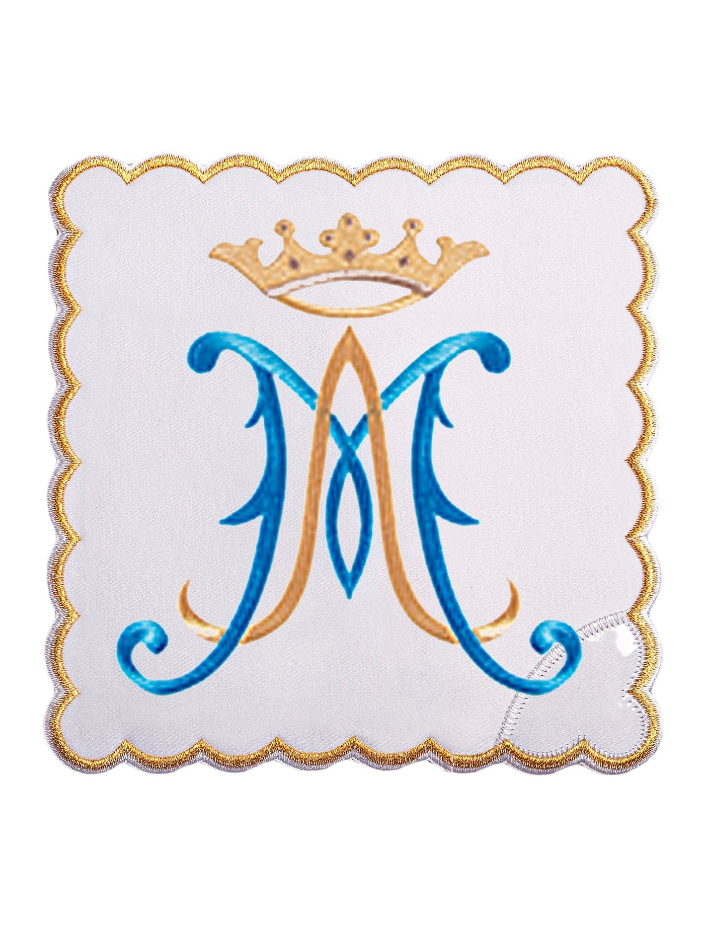 Bielizna kielichowa z haftowanym symbolem Maryjnym