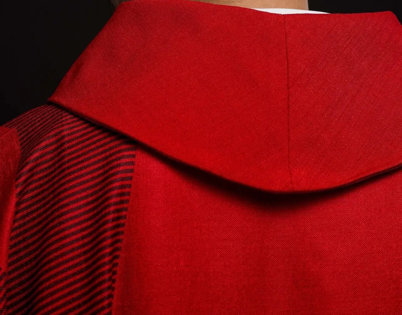 Red chasuble with cross