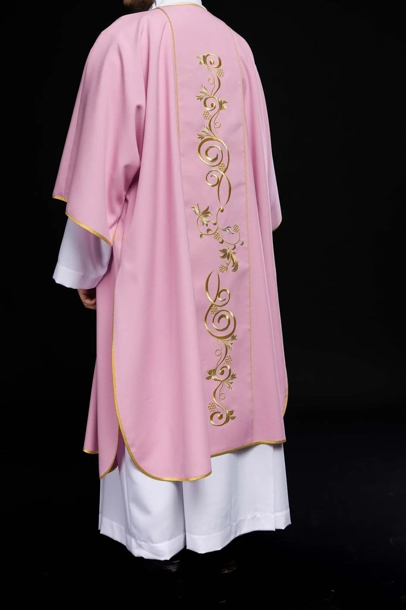 Pink Dalmatic with Embroidered IHS Band