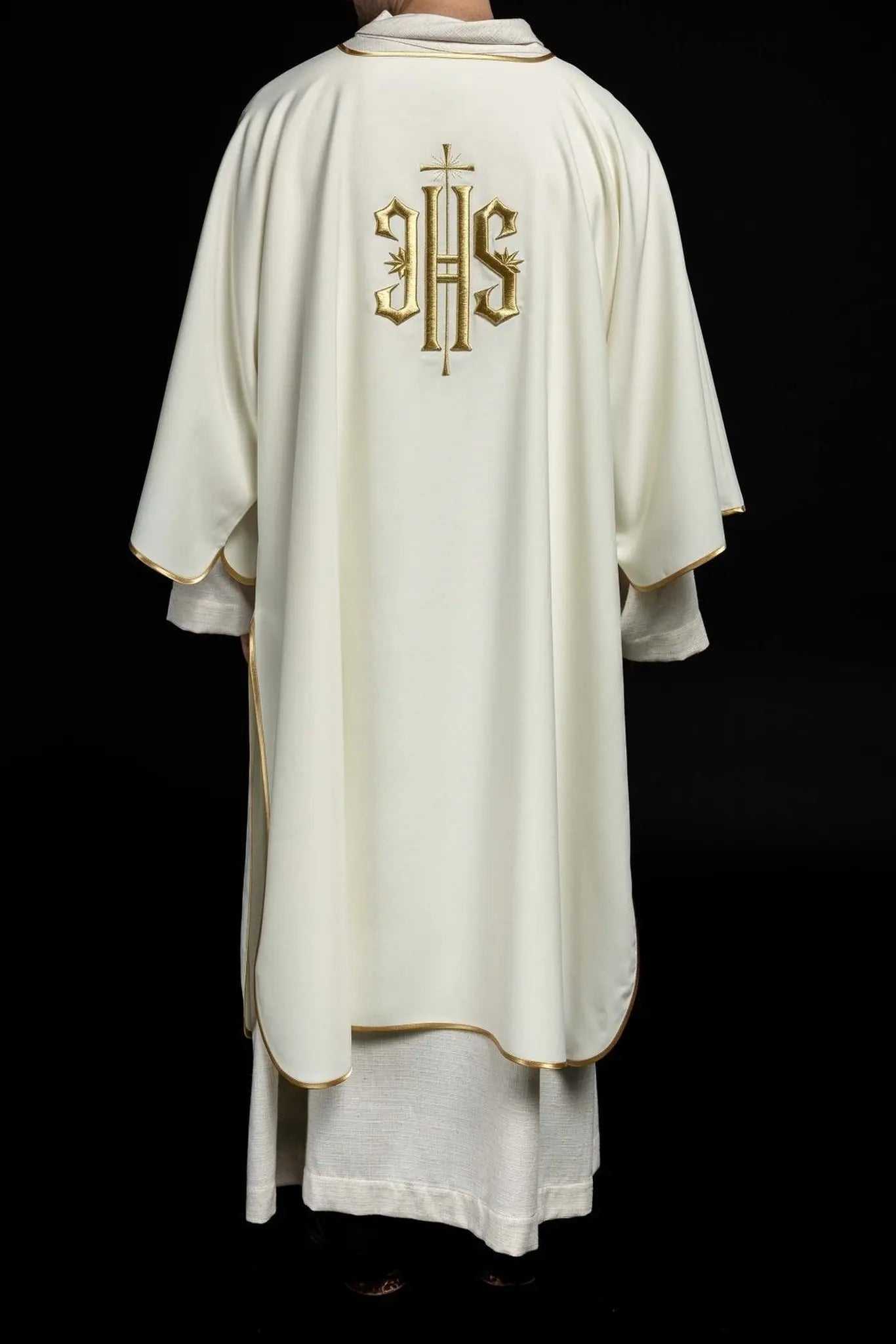 Dalmatica with gold IHS embroidery