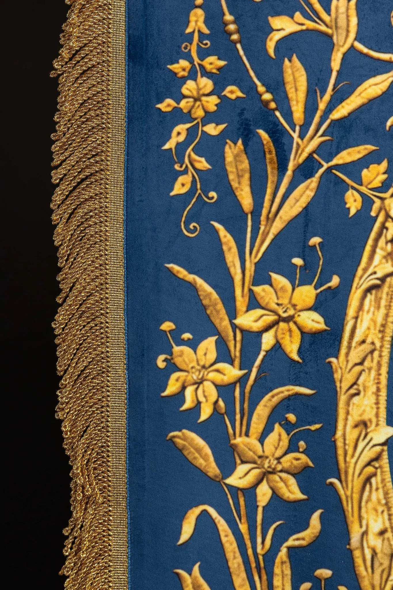 Double-sided Printed Processional Banner: Our Lady of the Immaculate Conception and Marian Monogram - HAFTINA ATELIER