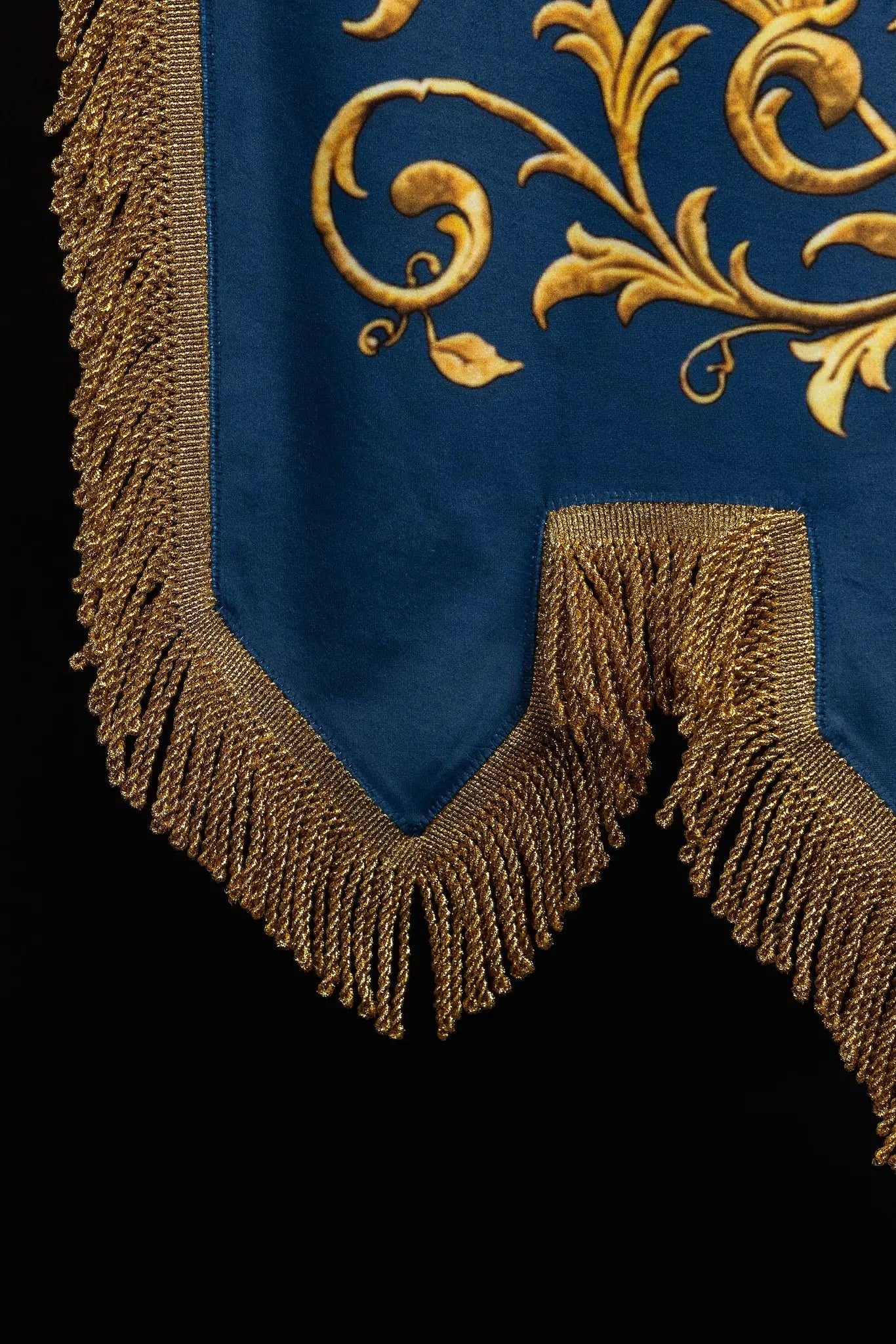 Double-sided Printed Processional Banner: Our Lady of the Immaculate Conception and Marian Monogram - HAFTINA ATELIER