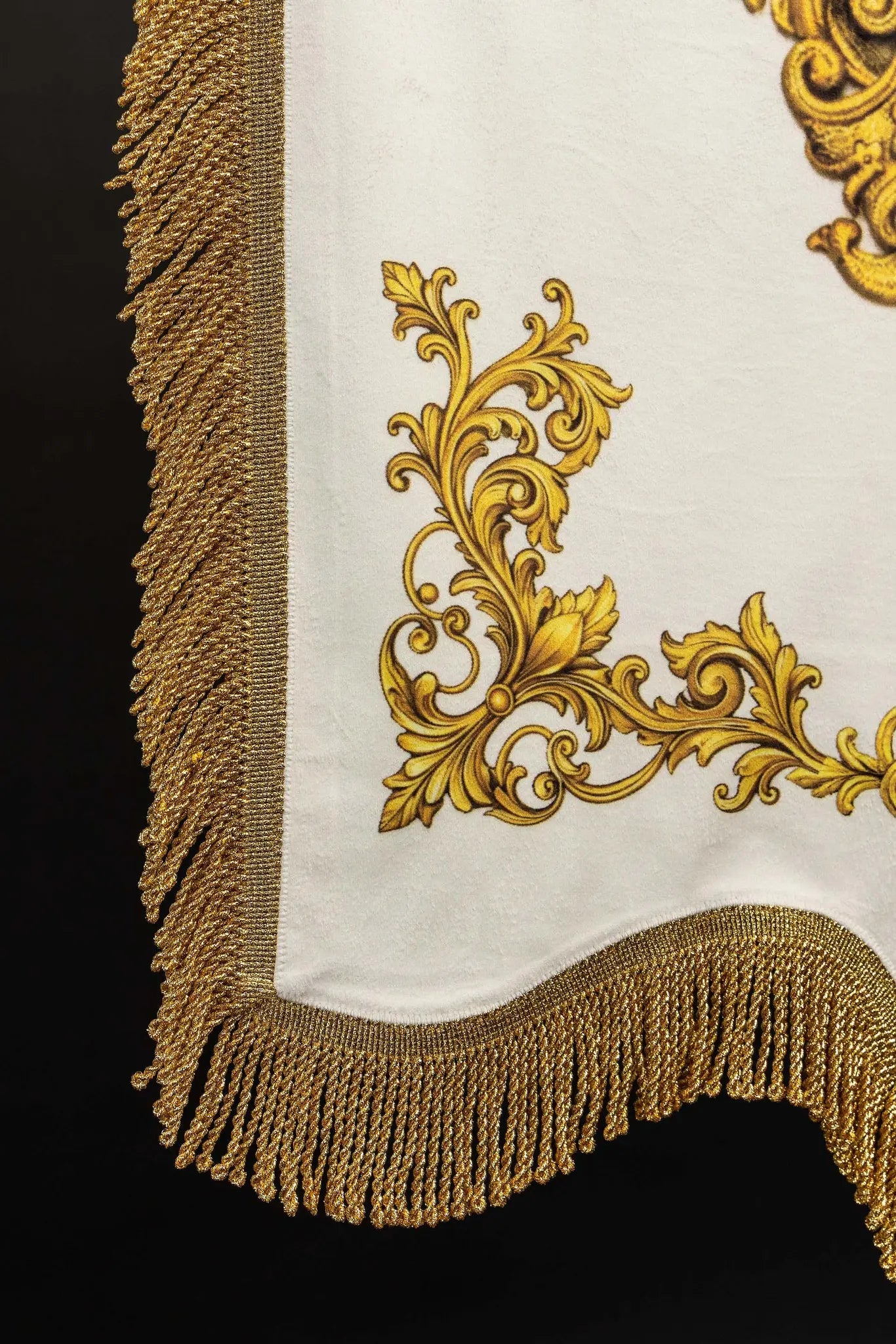 Double-sided Printed Processional Banner with Sacred Heart of Jesus and IHS - HAFTINA ATELIER
