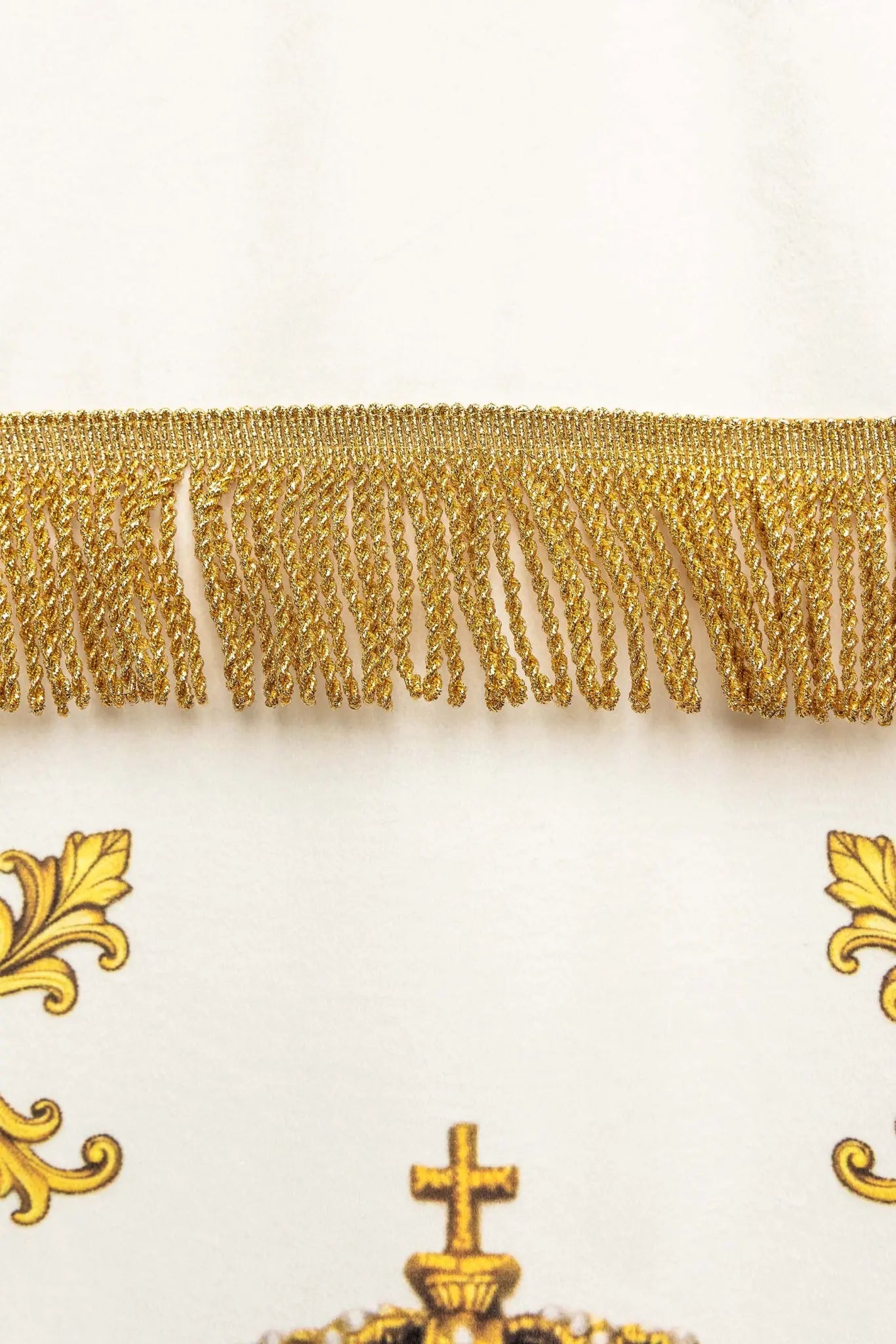 Double-sided Printed Processional Banner with Sacred Heart of Jesus and IHS - HAFTINA ATELIER