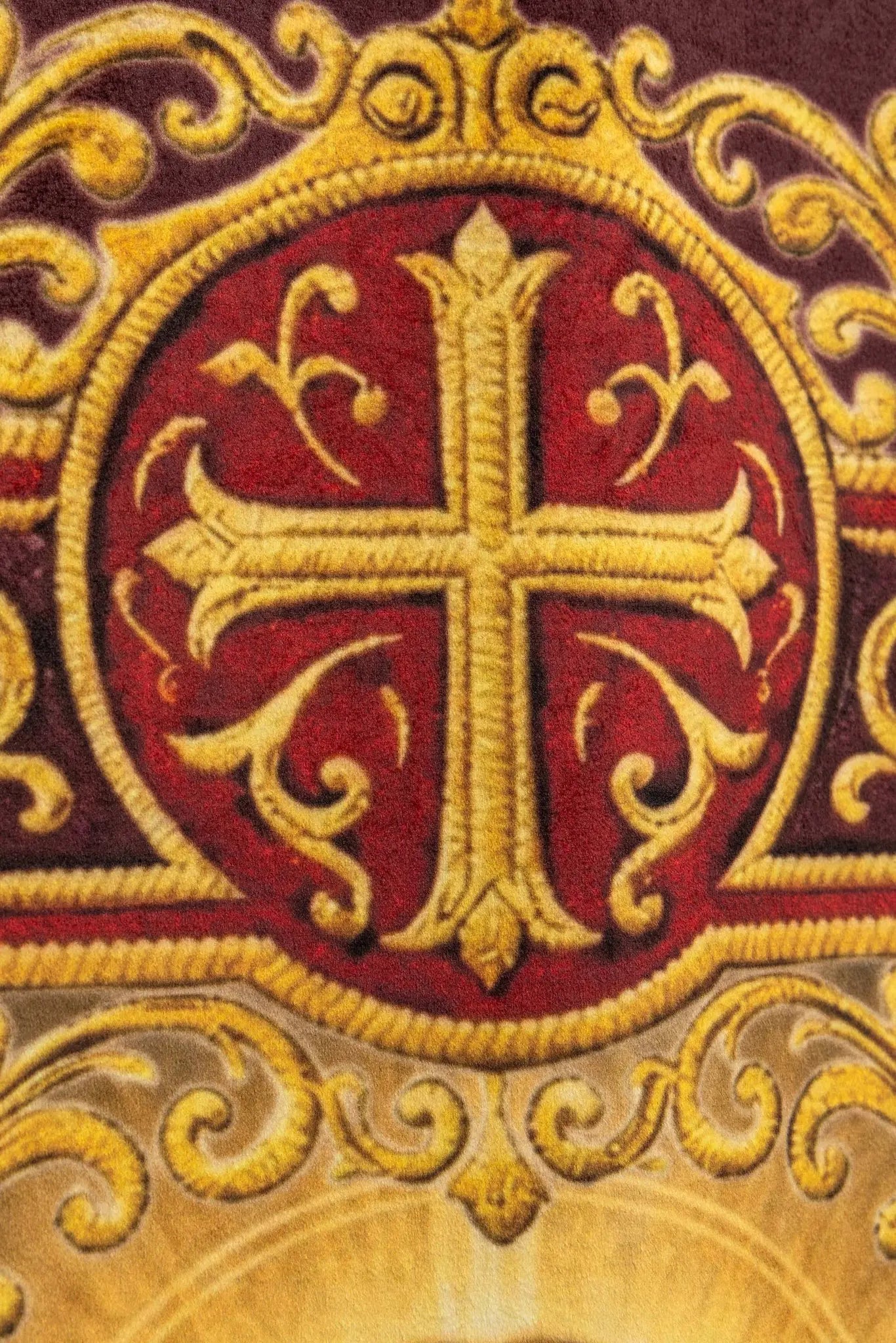 Double-sided Processional Banner: Sacred Heart of Jesus and IHS Chalice - HAFTINA ATELIER
