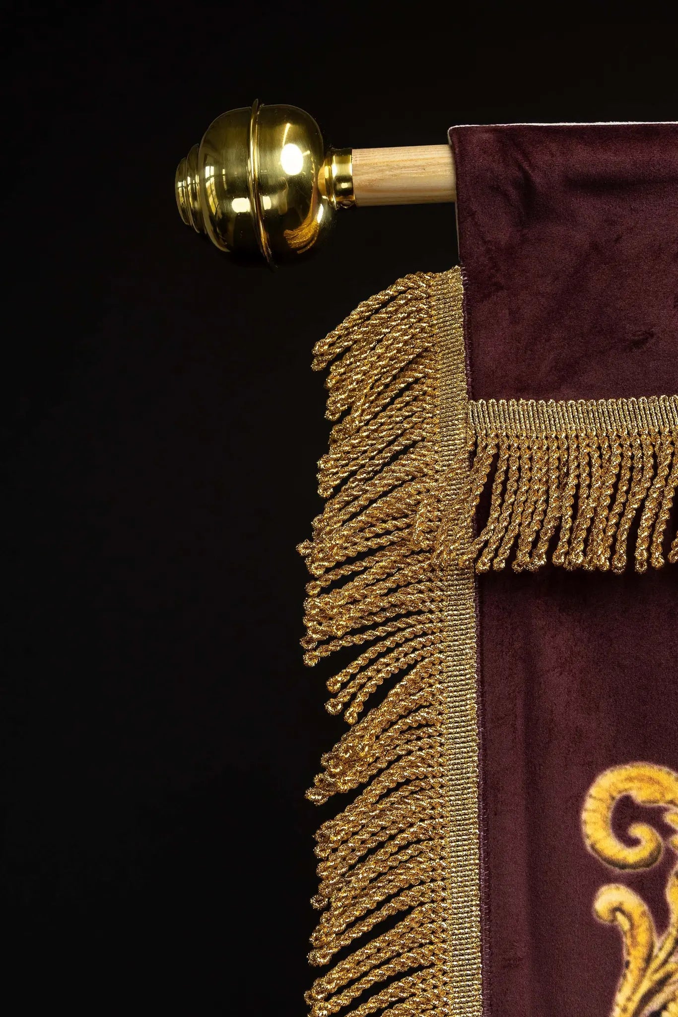 Double-sided Processional Banner: Sacred Heart of Jesus and IHS Chalice - HAFTINA ATELIER