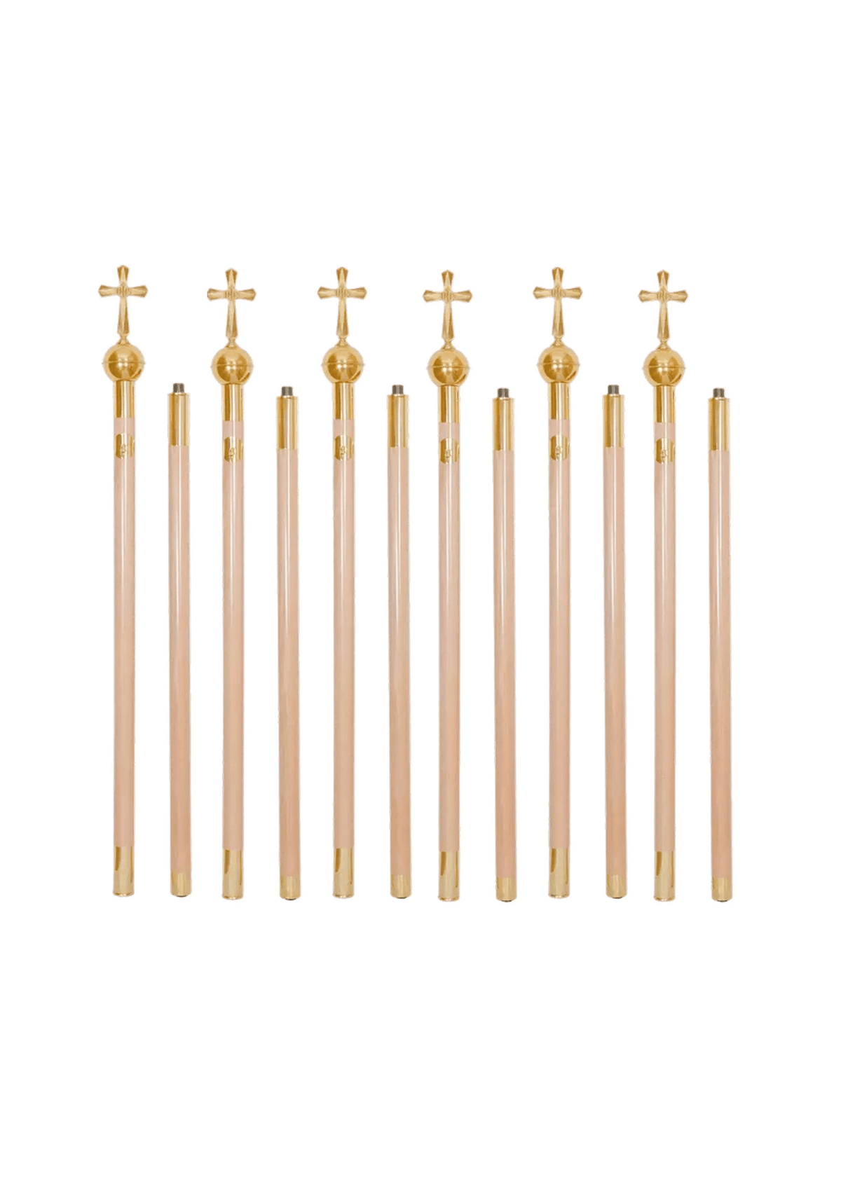 Drzewce do baldachimu skręcane 6 sztuk