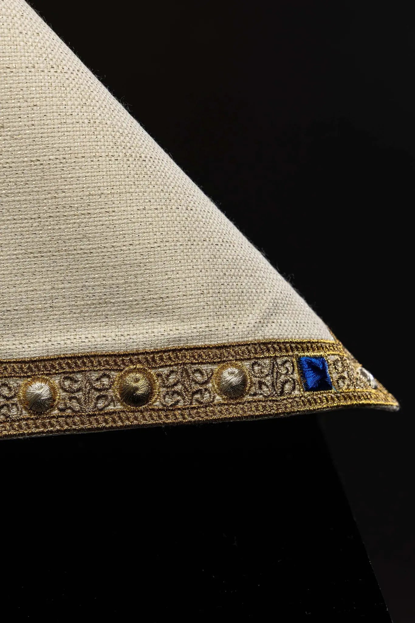 Ecru Chalice Veil with Marian Embroidery - HAFTINA ATELIER