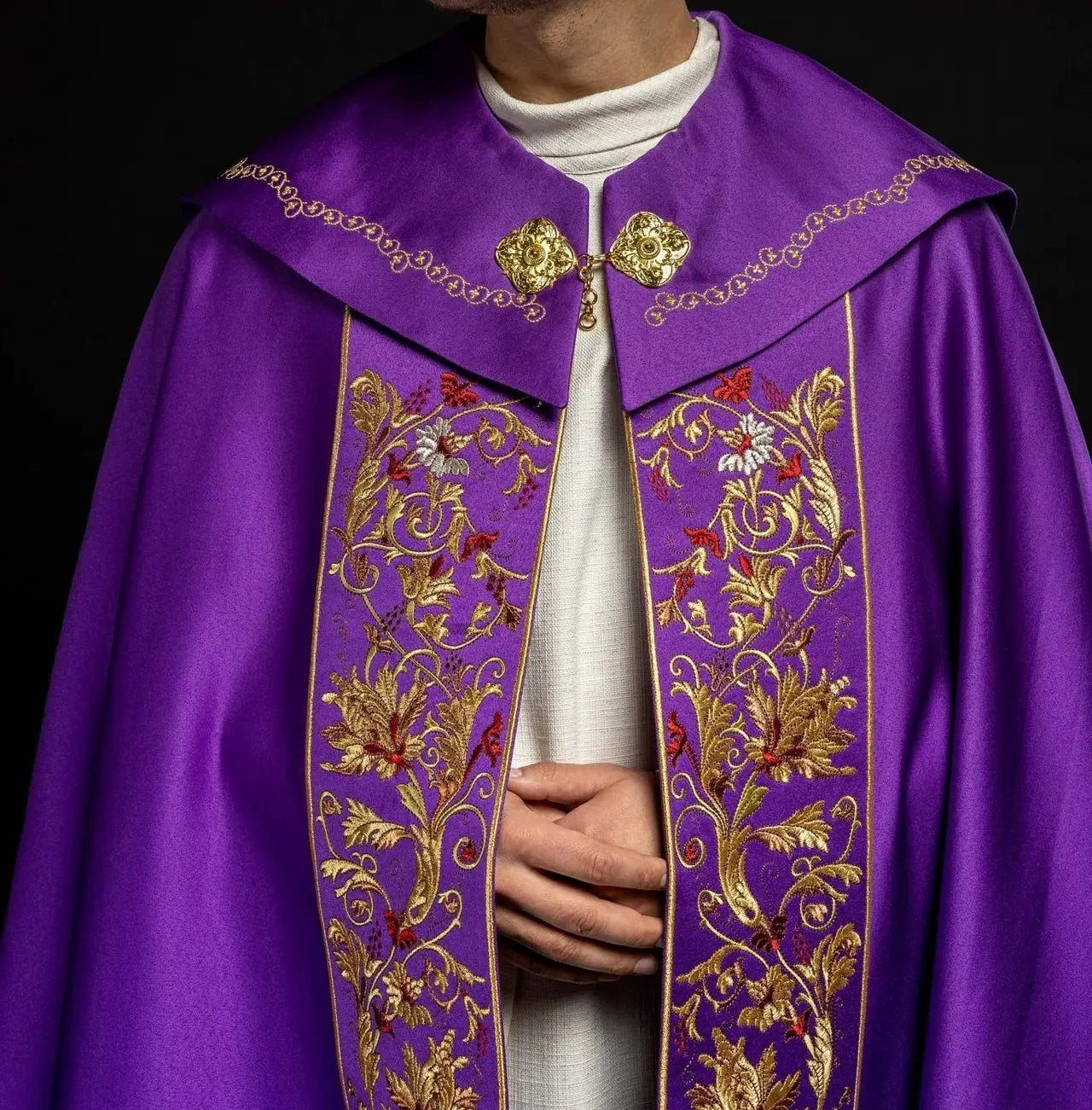 Eucharistic cape monogram PX in purple
