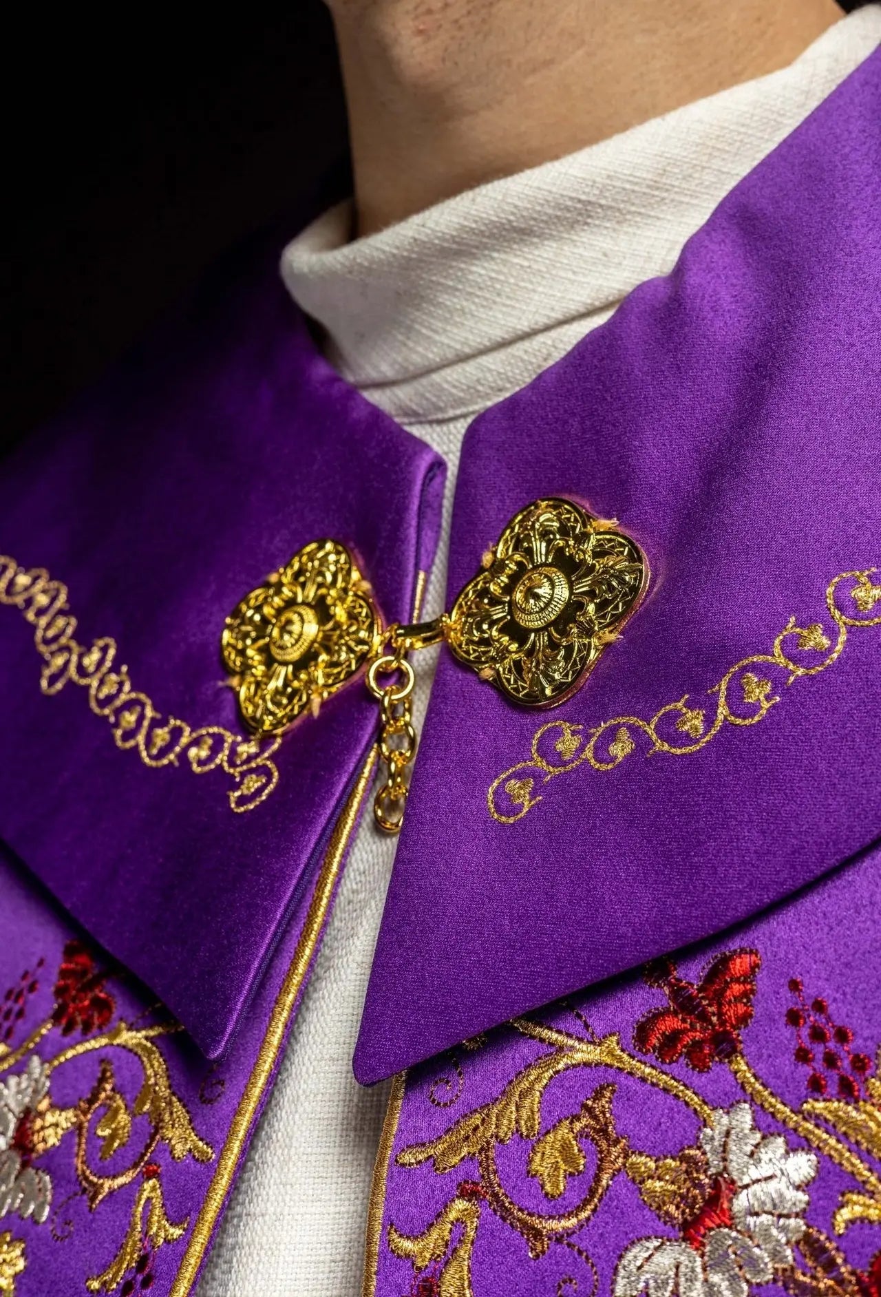 Eucharistic cape monogram PX in purple