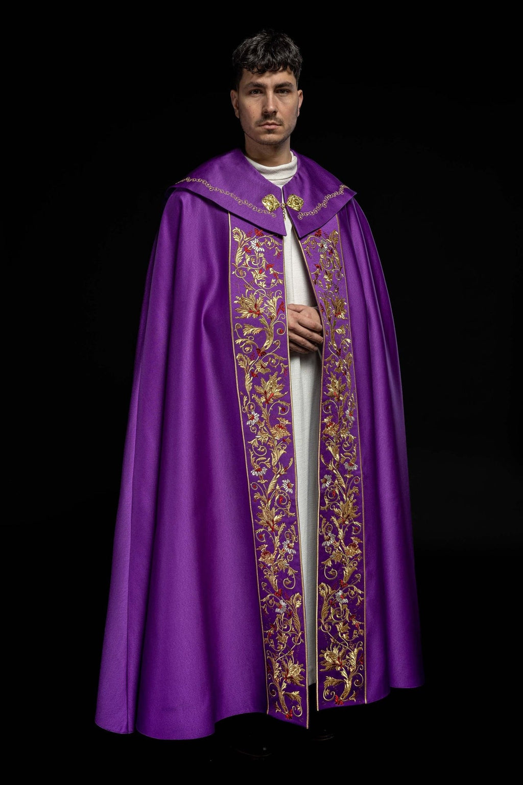 Kapa eucharystyczna monogram PX w kolorze fioletowym