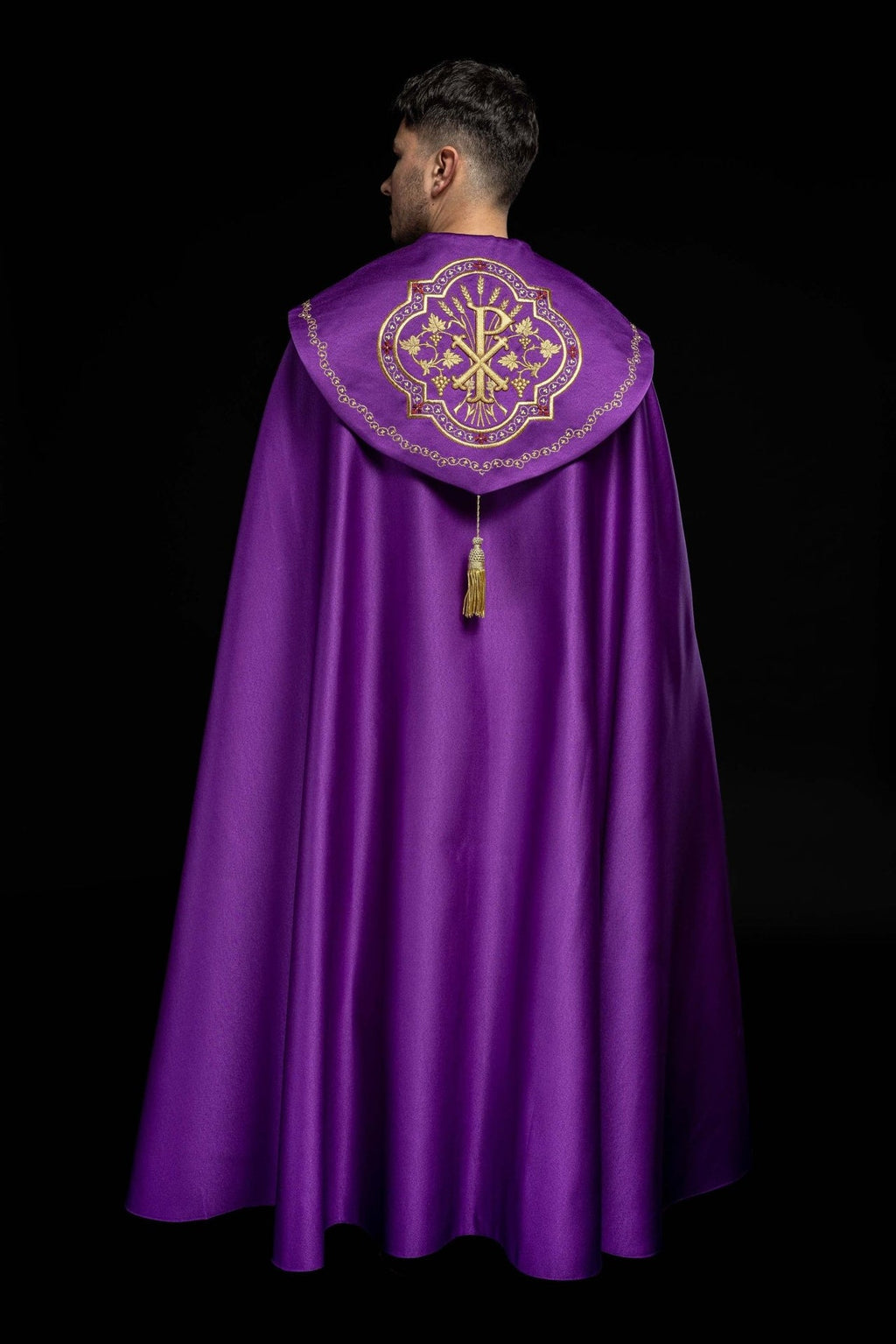 Kapa eucharystyczna monogram PX w kolorze fioletowym